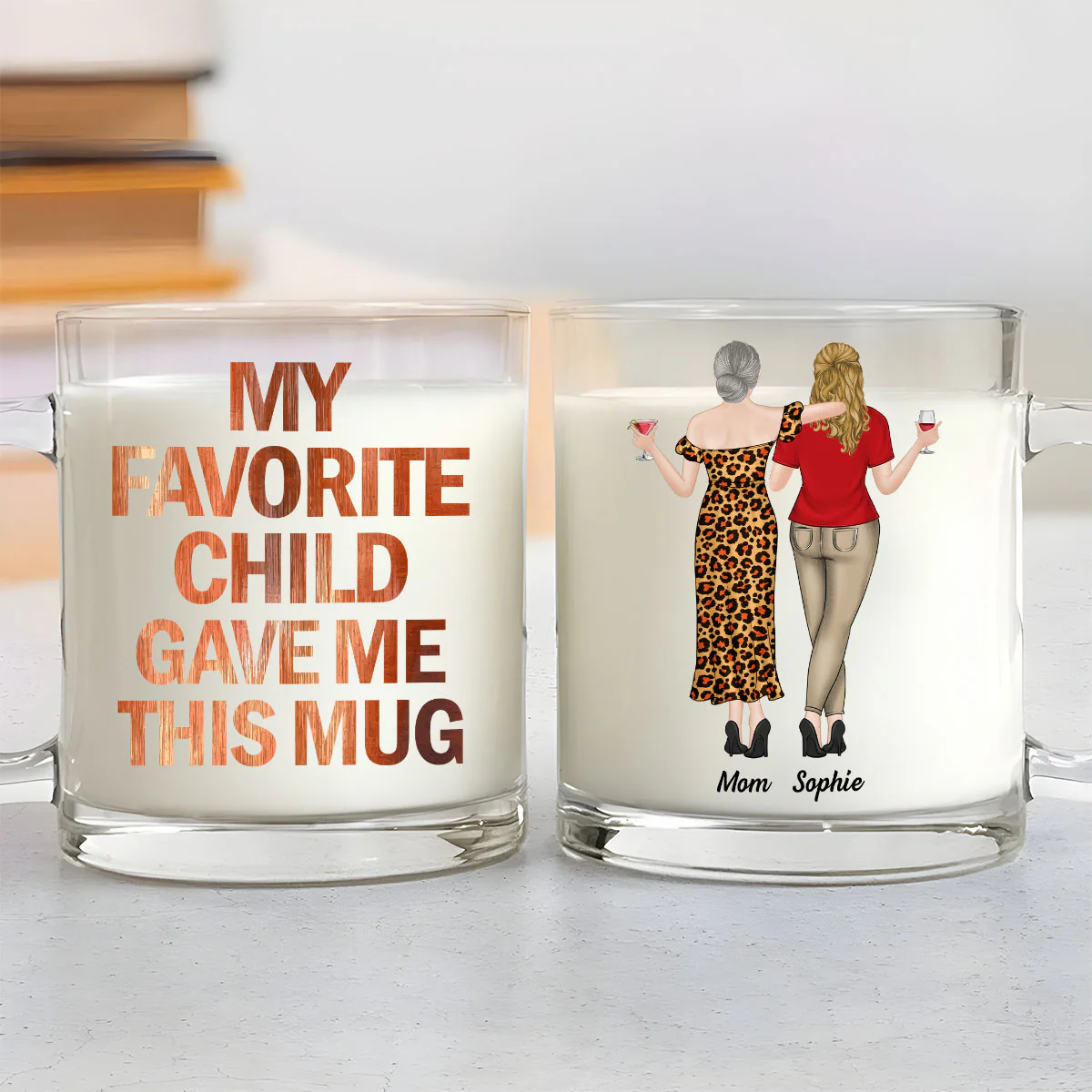 My Favorite Child Gave Me This Mug - Personalized Custom Glass Mug - Image 3