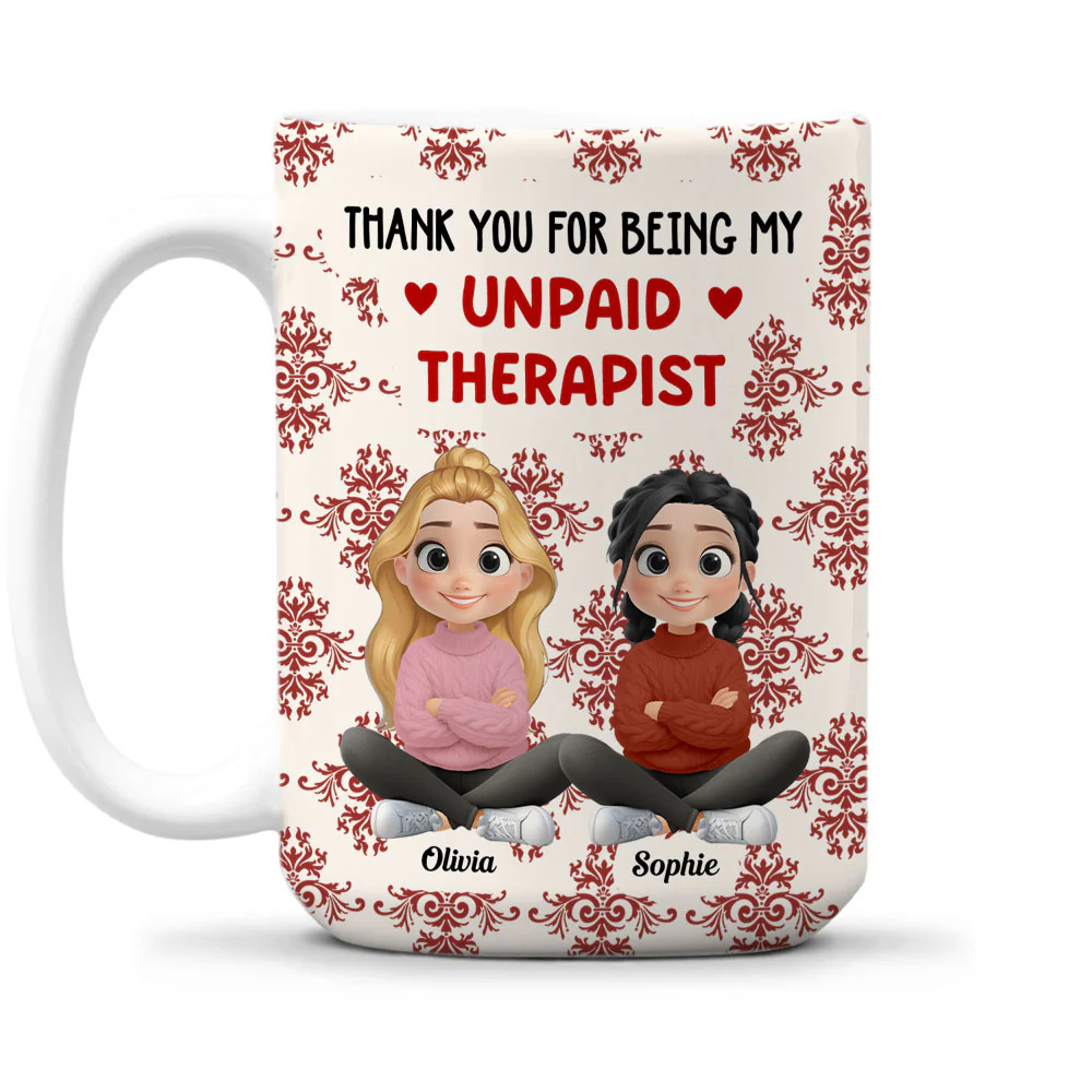 My Favorite Human Is Bestie - Personalized Custom Coffee Mug - Image 2