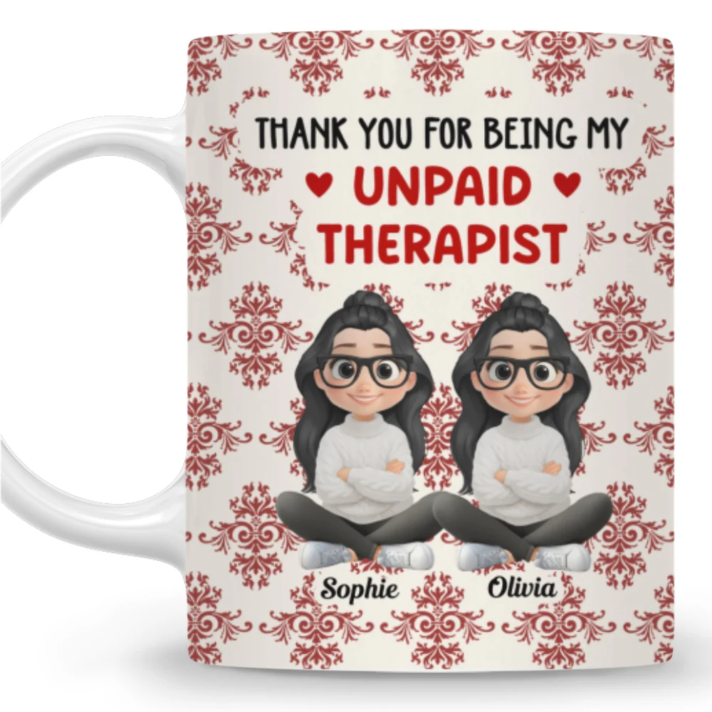 My Favorite Human Is Bestie - Personalized Custom Coffee Mug - Image 8