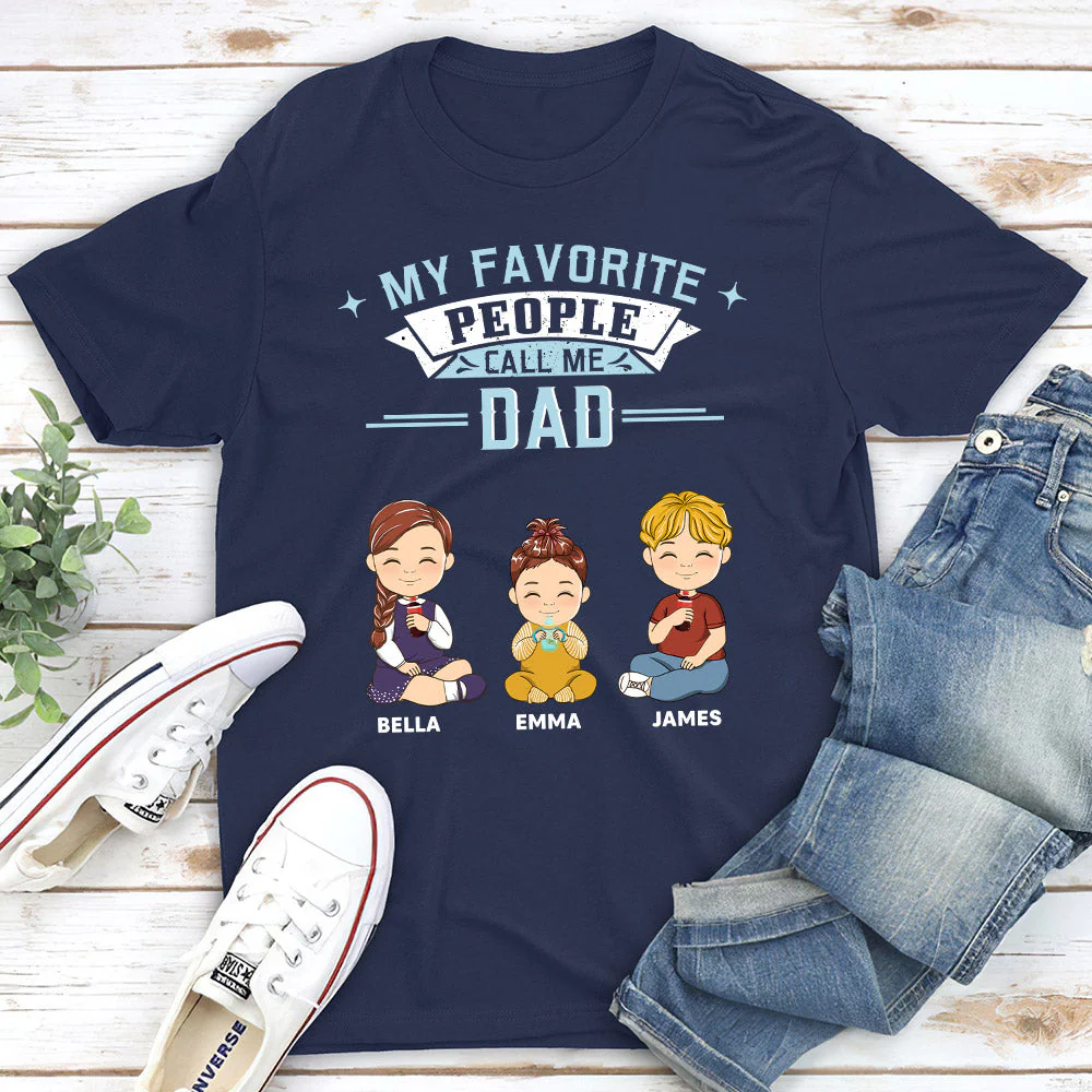 My Favorite People Call Me Dad - Personalized Custom Shirt - Image 2