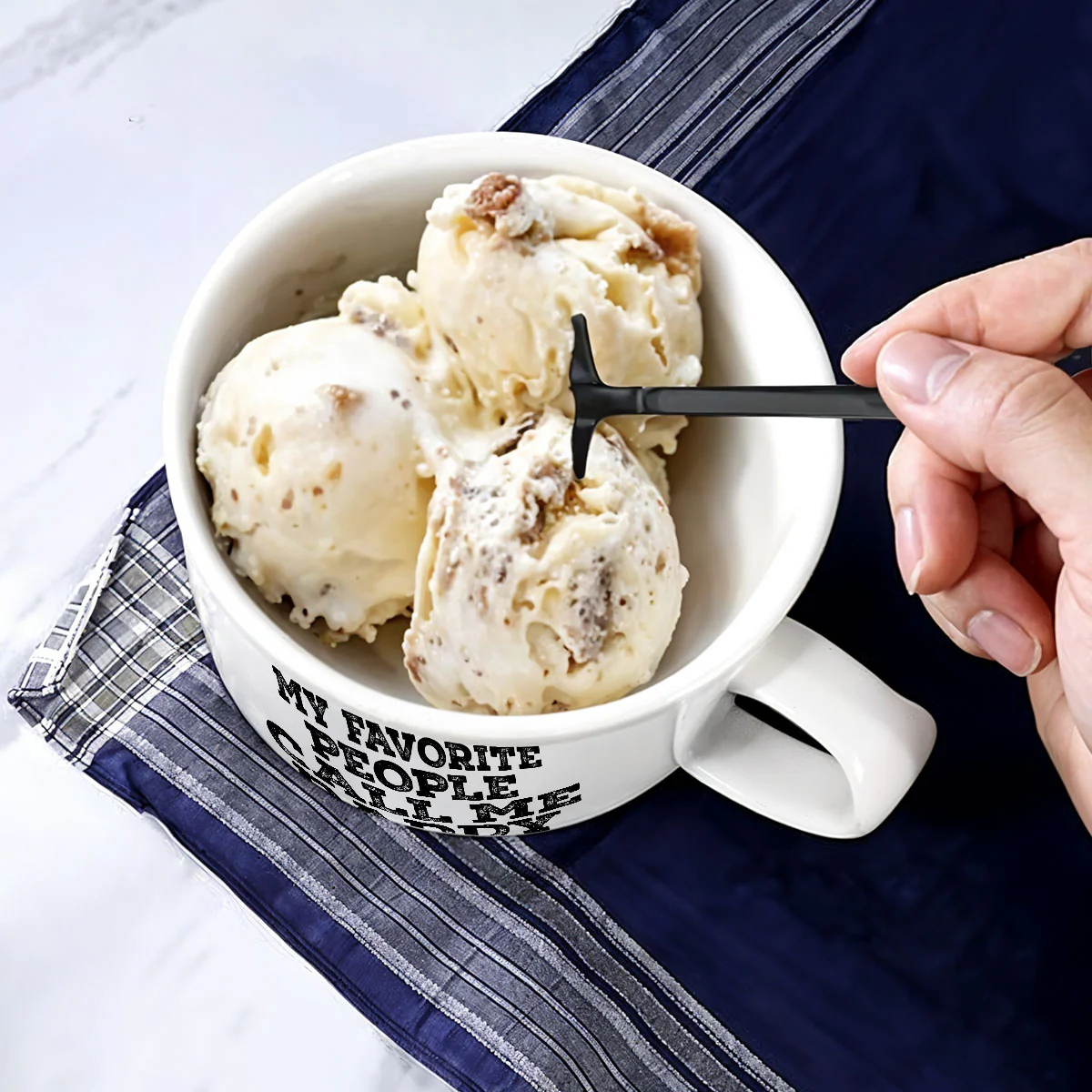 My Favorite People Call Me Daddy - Personalized Custom Ceramic Bowl - Image 6