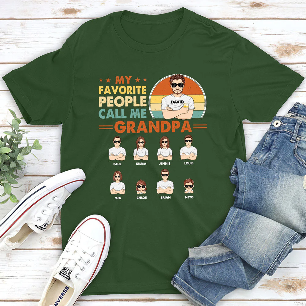 My Favorite People Call Me Daddy - Personalized Custom Shirt - Image 2