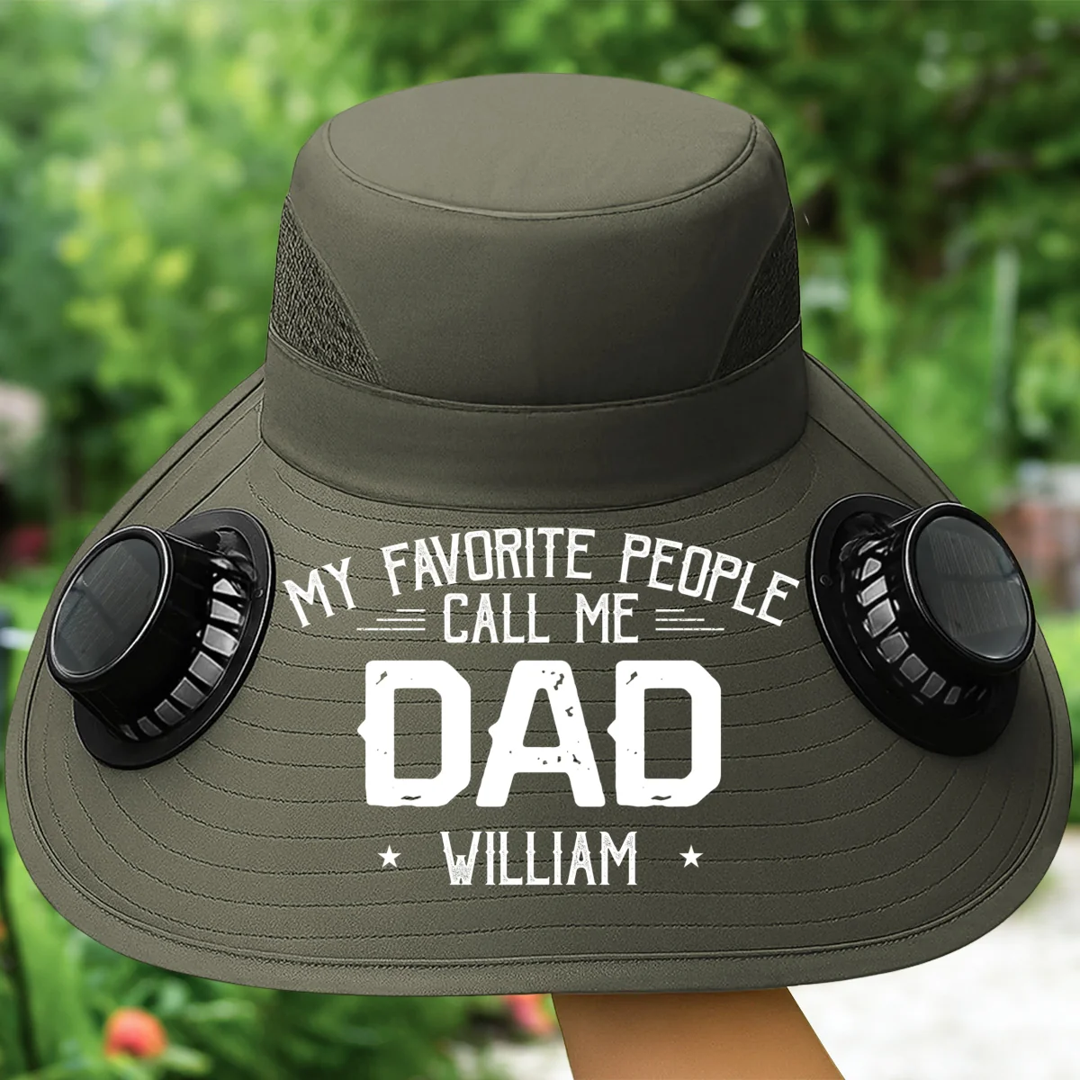 My Favorite People Call Me Daddy - Personalized Custom Solar Fan Hat - Image 11