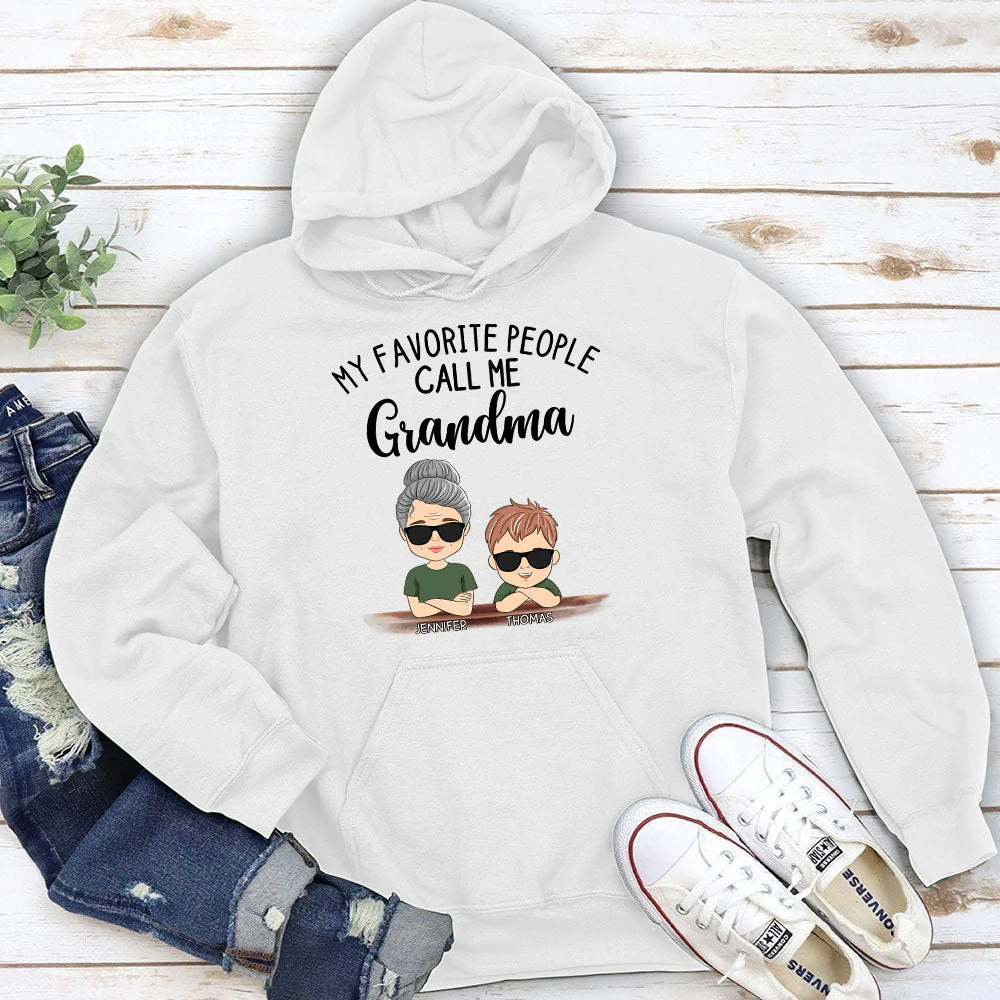 My Favorite People Call Me Granny - Personalized Custom Hoodie - Image 2