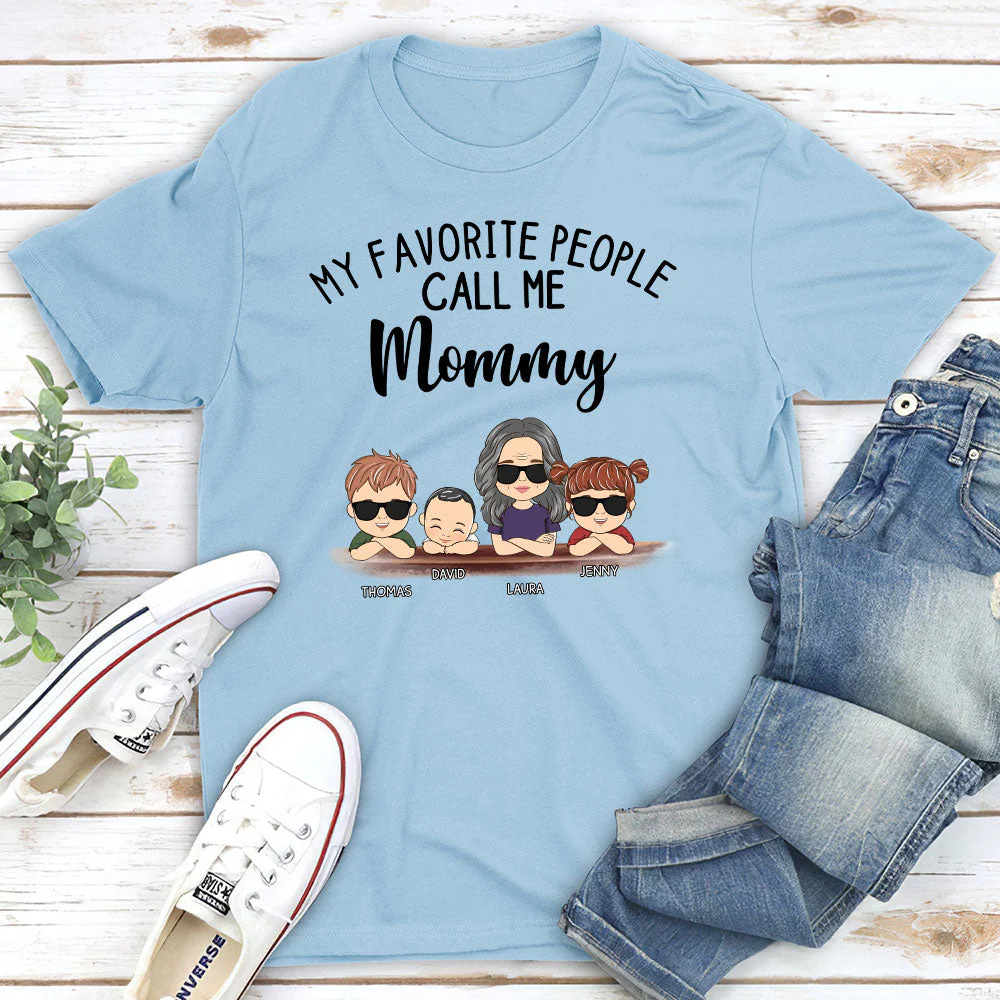My Favorite People Call Me Granny - Personalized Custom Unisex T-shirt - Image 3