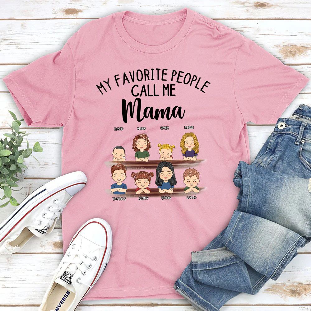 My Favorite People Call Me Granny - Personalized Custom Unisex T-shirt - Image 4