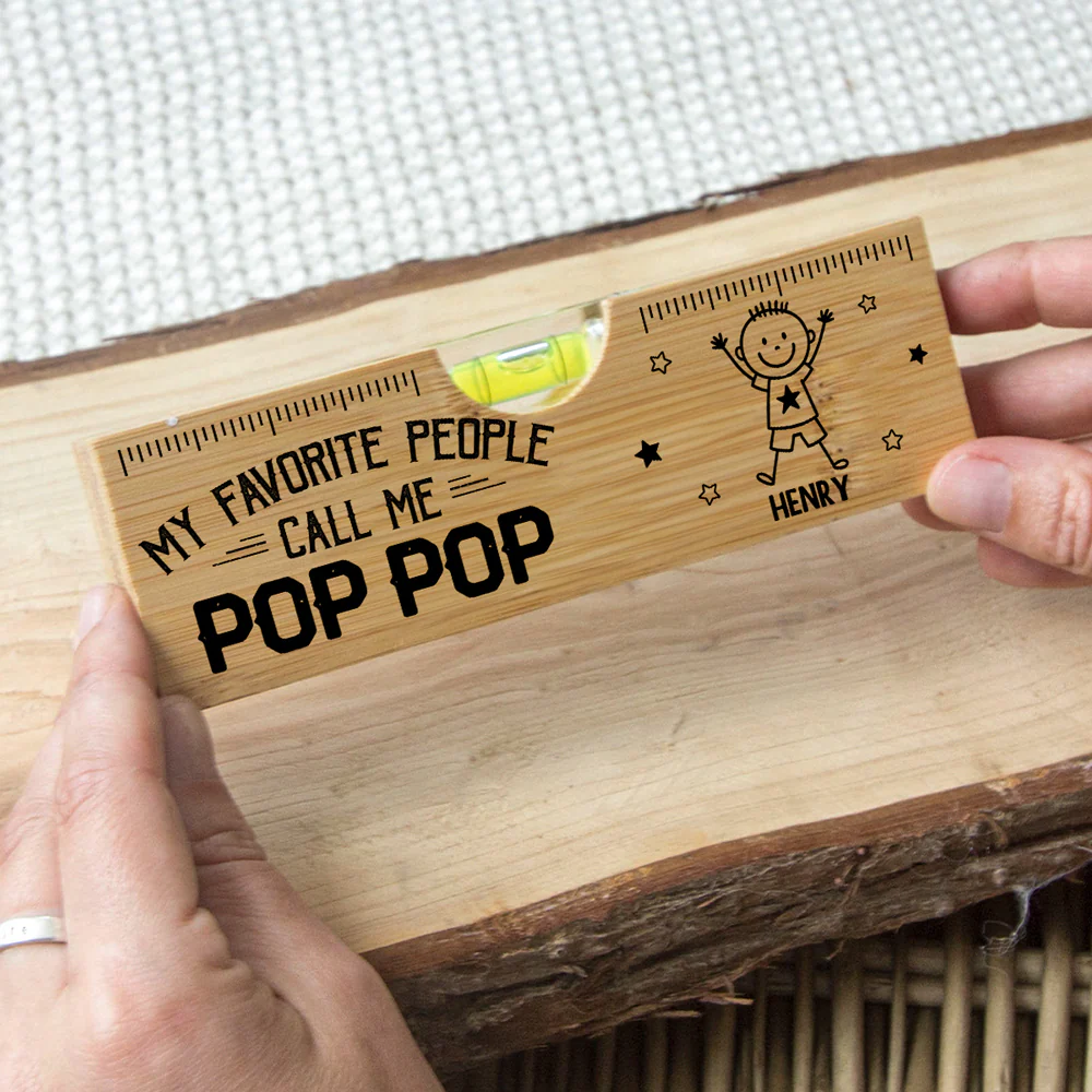 My Favorite People Call Me Legend - Personalized Custom Wooden Spirit Level Bottle Opener - Image 3