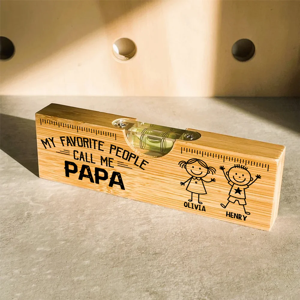 My Favorite People Call Me Legend - Personalized Custom Wooden Spirit Level Bottle Opener - Image 4