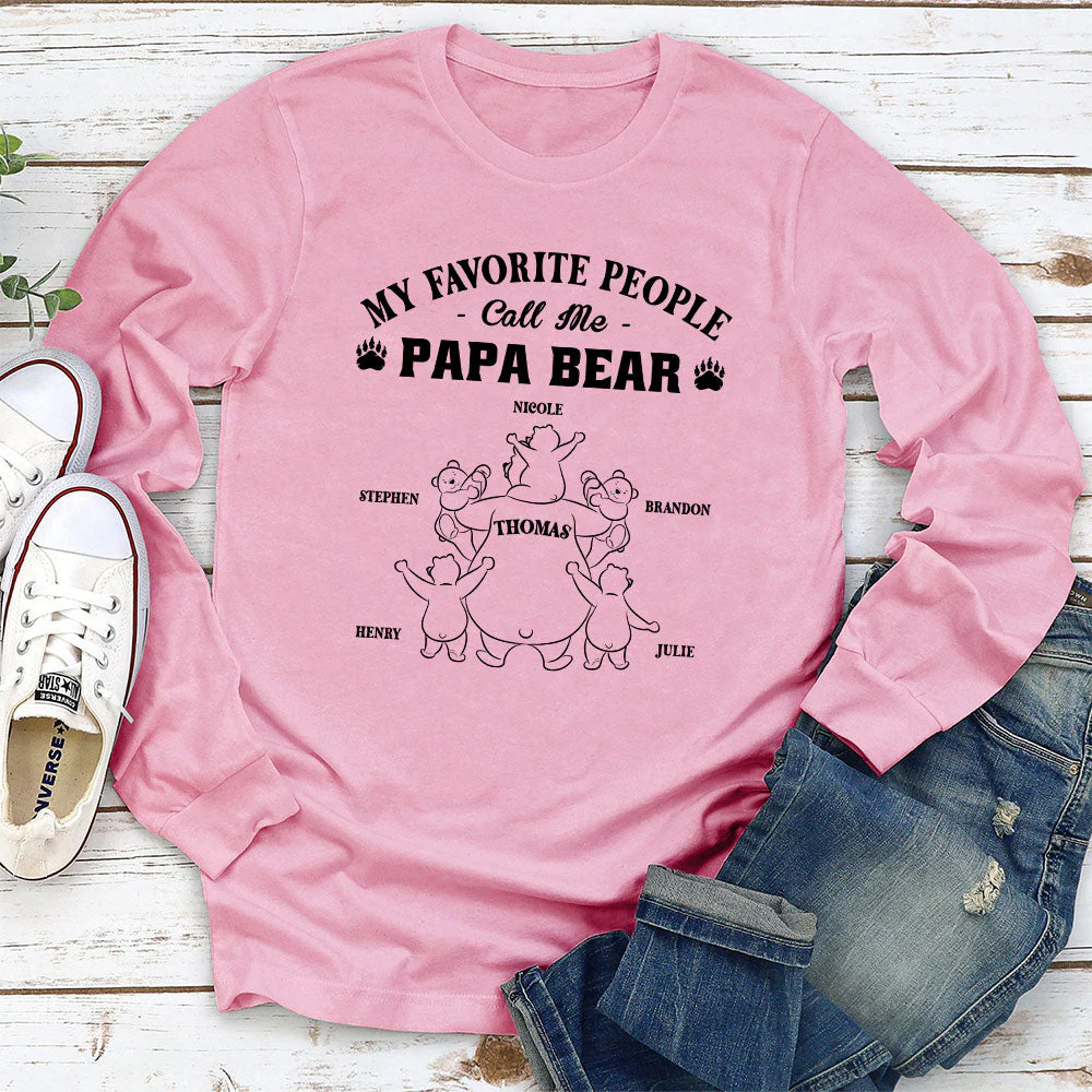 My Favorite People Call Me Papa Bear - Personalized Custom Shirt - Image 5
