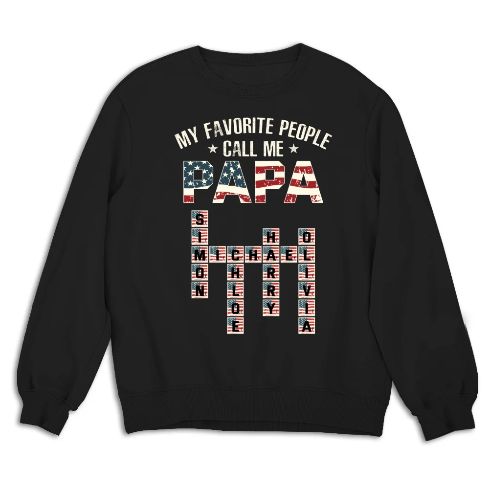 My Favorite People Call Me Papa Crossword - Personalized Custom Shirt - Image 12