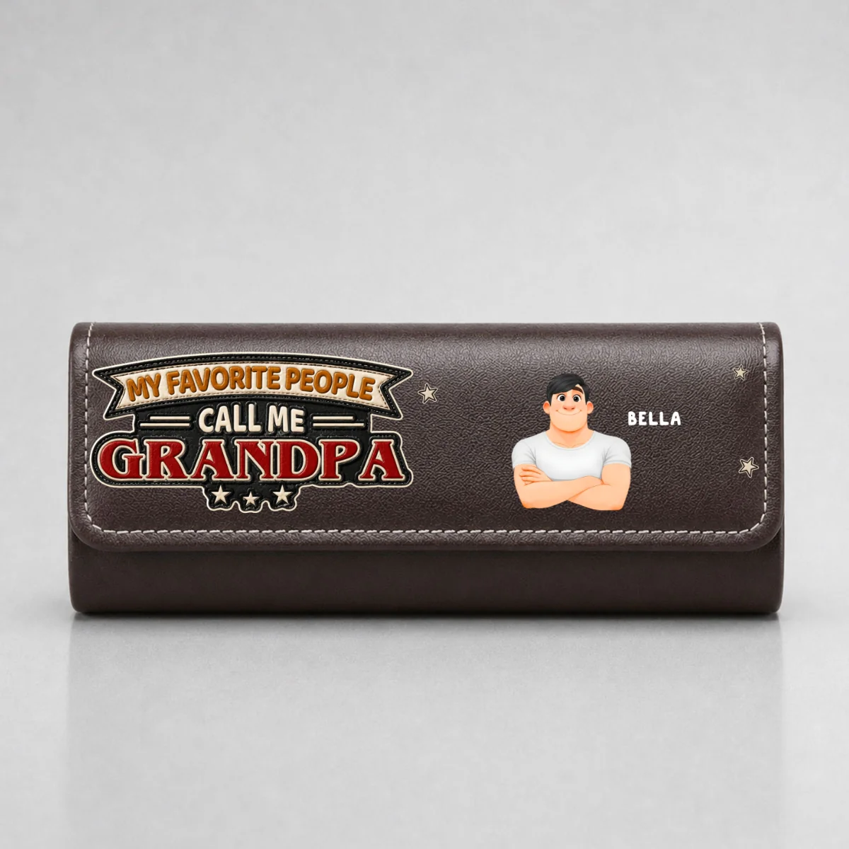My Favorite People Call Me - Personalized Custom Leather Eyeglass Case - Image 9