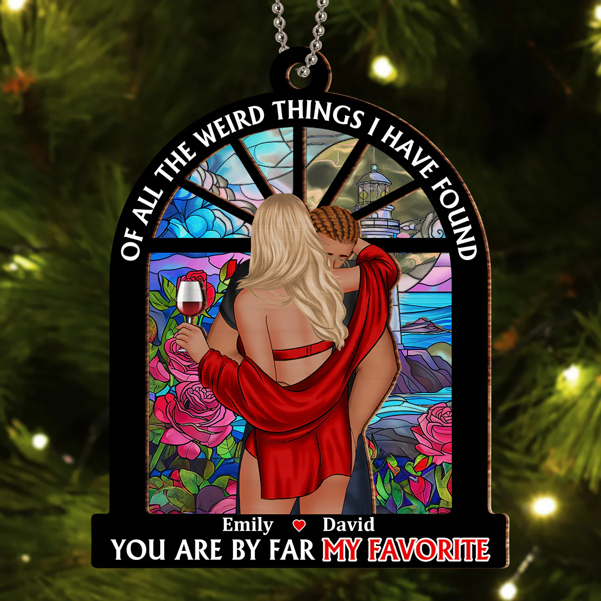 My Favorite - Personalized Custom Suncatcher Ornament - Image 2