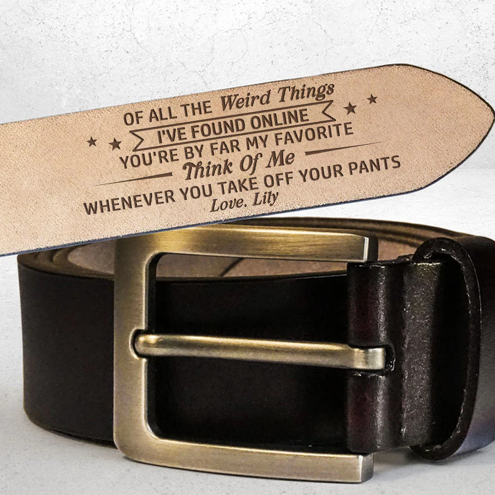 My Favorite - Personalized Engraved Leather Belt - Image 2