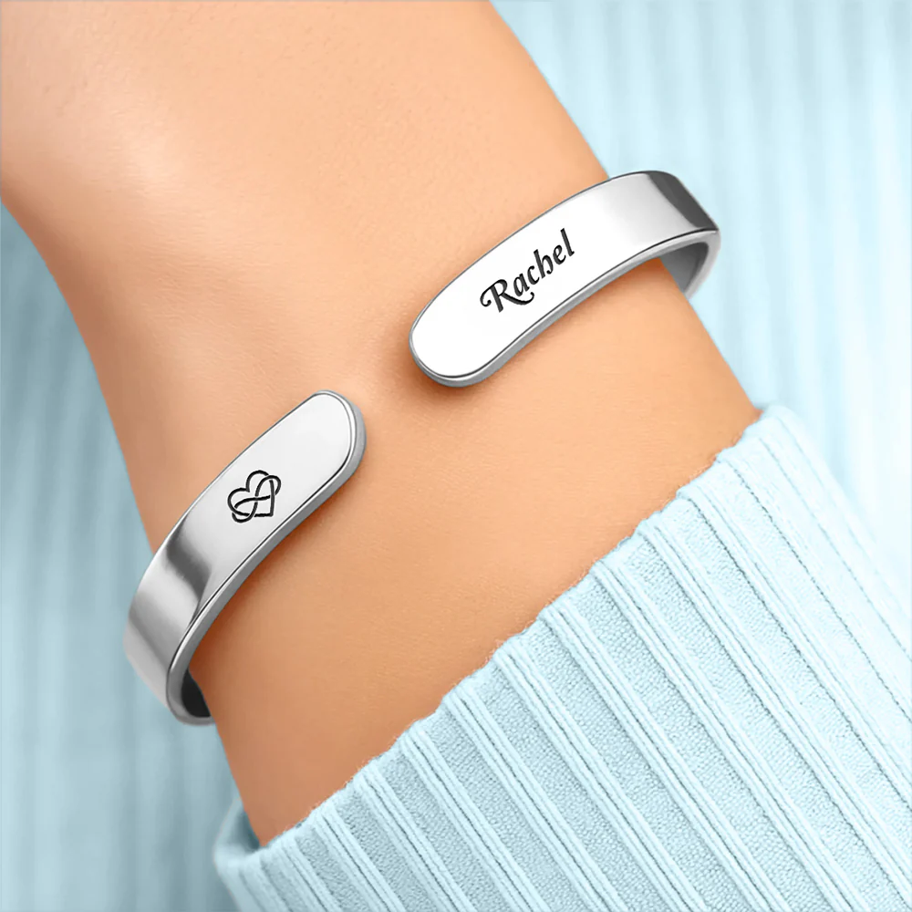 My Favorite Place In All The World - Personalized Custom Bracelet Cuff - Image 5