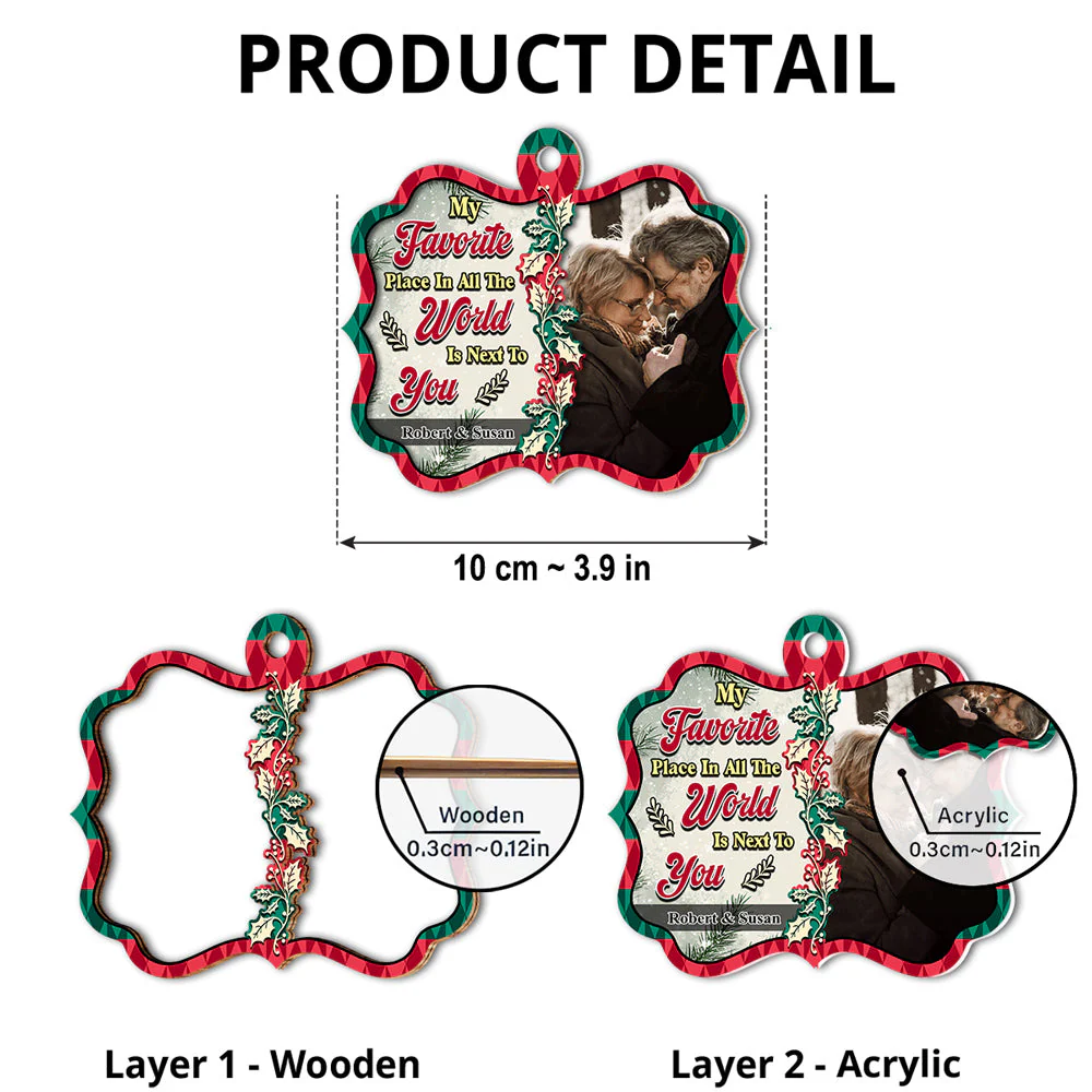 My Favorite Place In All The World - Personalized Custom Suncatcher Ornament - Image 5