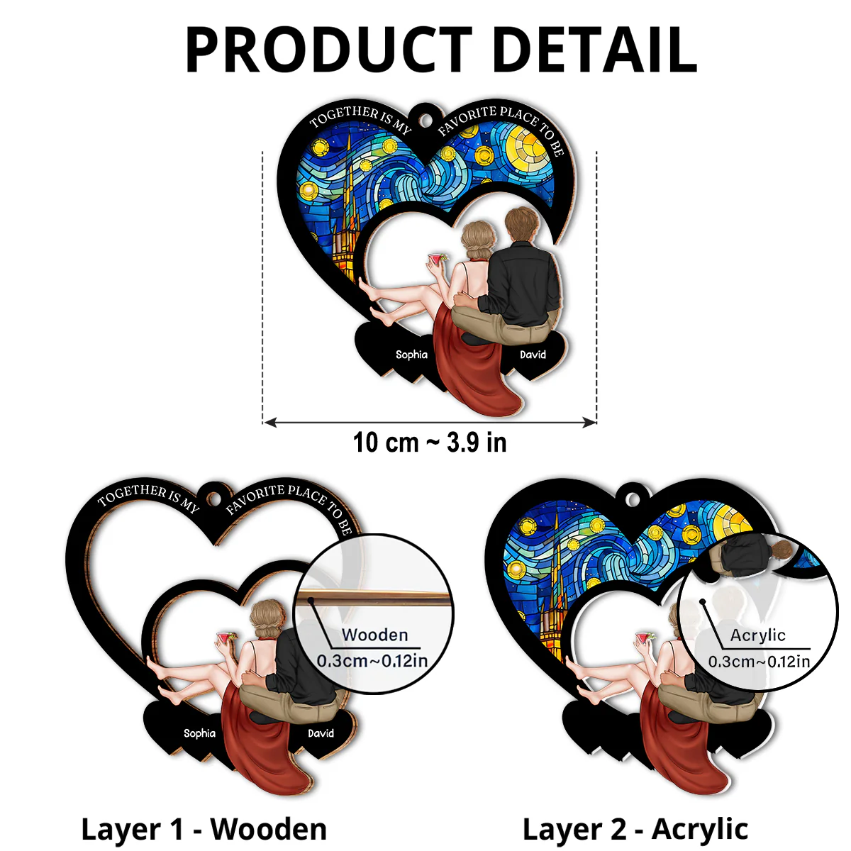 My Favorite Place - Personalized Custom Suncatcher Ornament - Image 5