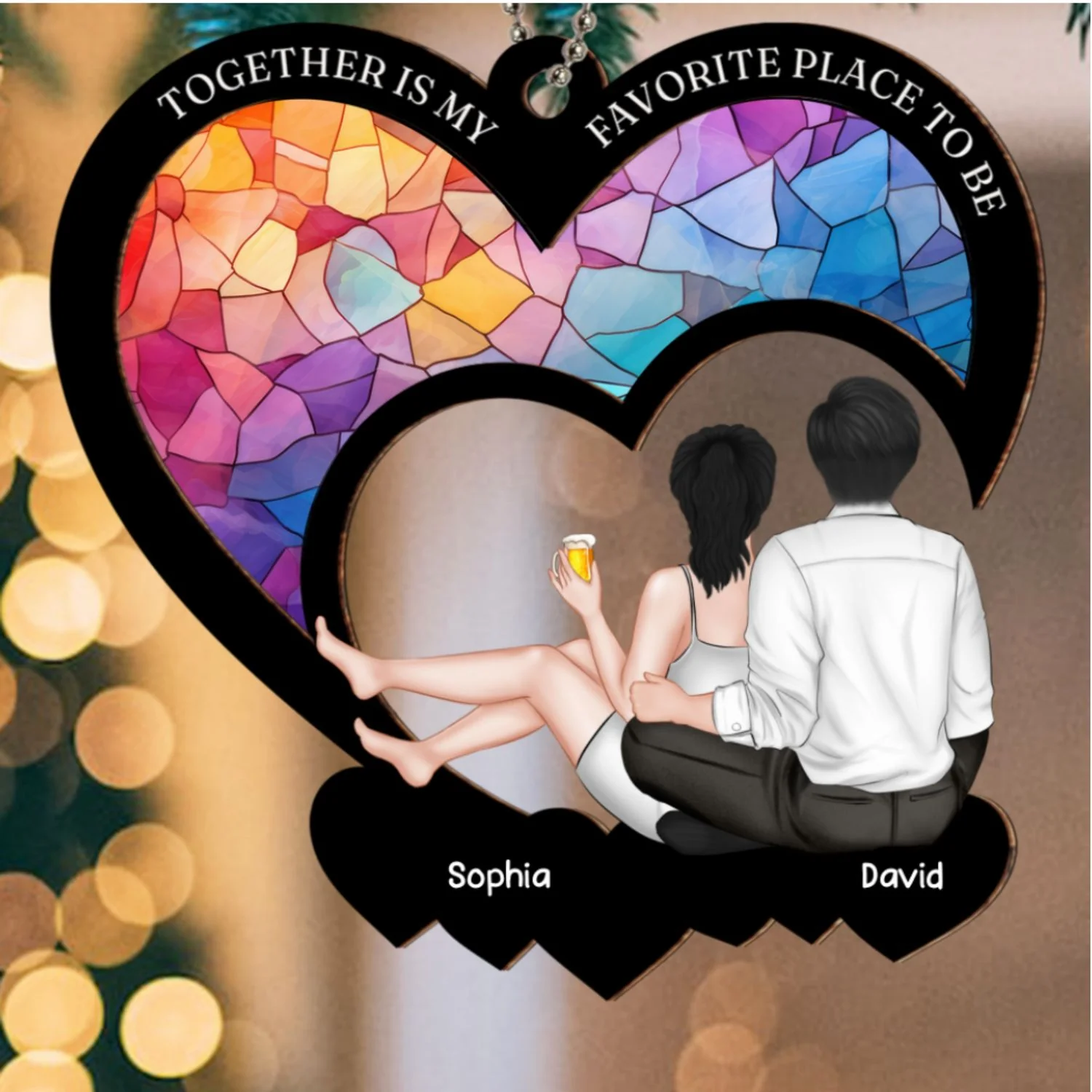 My Favorite Place - Personalized Custom Suncatcher Ornament - Image 6