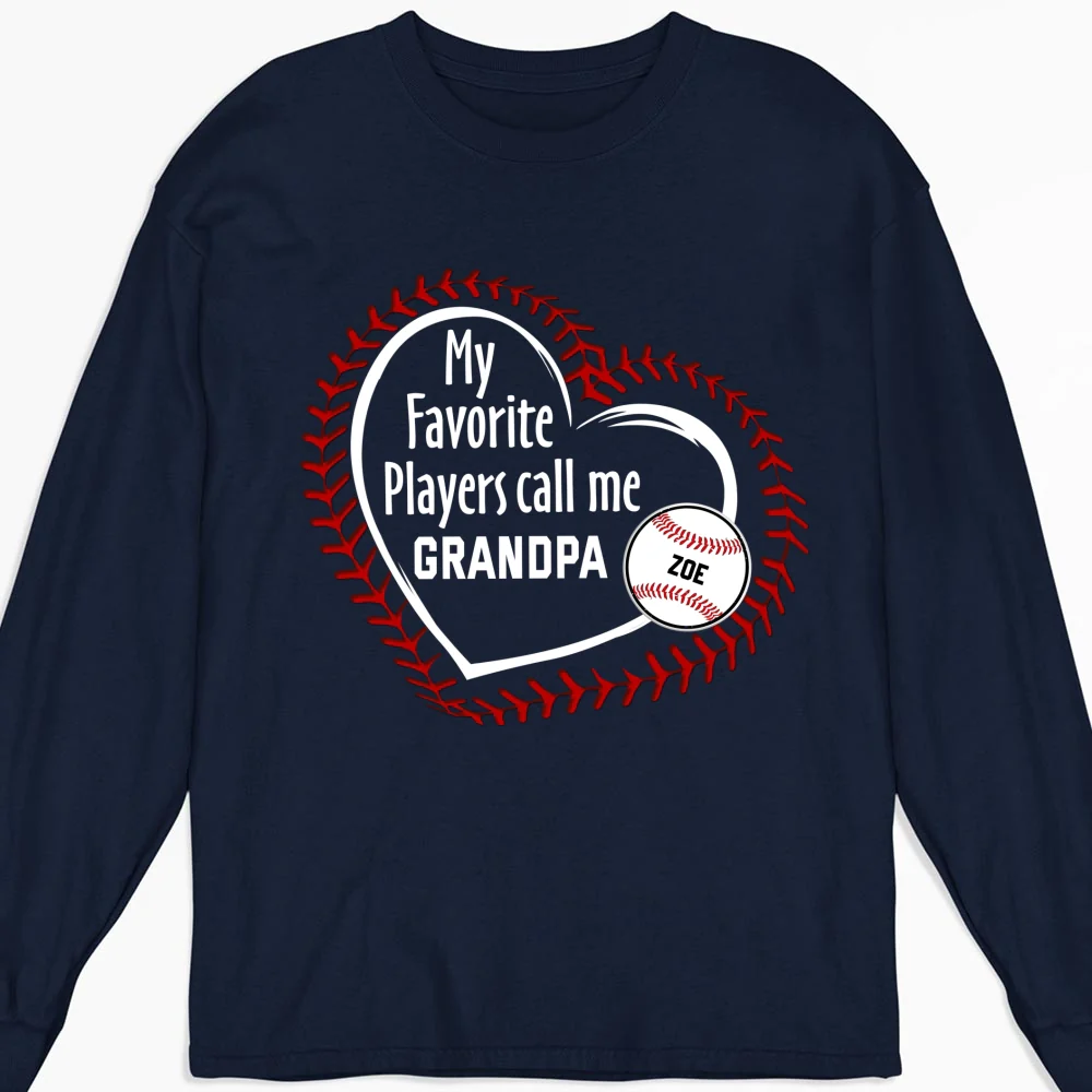 My Favorite Players Call Me Grandpa - Personalized Custom Shirt - Image 12