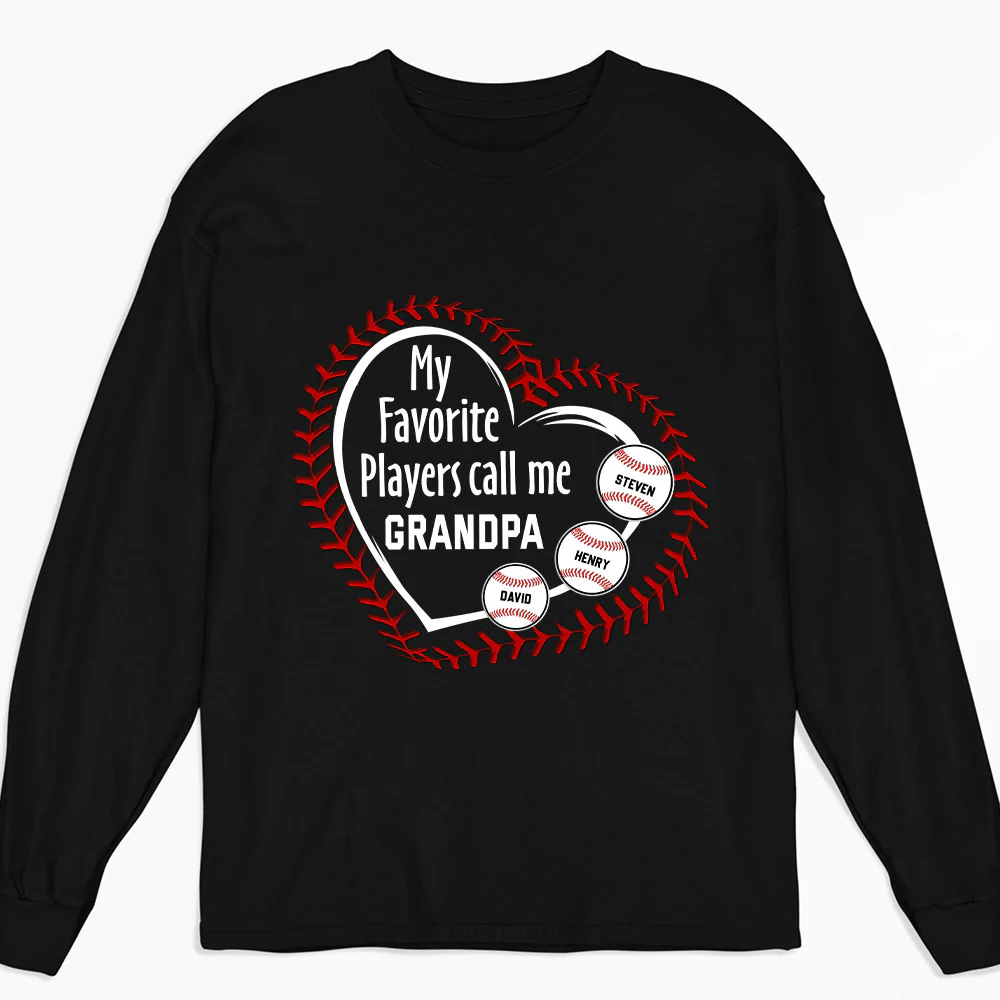 My Favorite Players Call Me Grandpa - Personalized Custom Shirt - Image 2