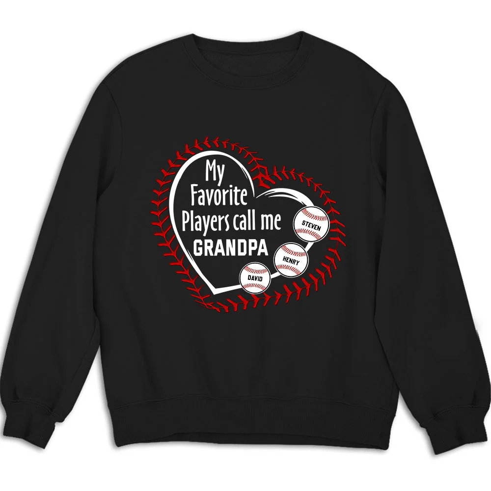My Favorite Players Call Me Grandpa - Personalized Custom Shirt - Image 3