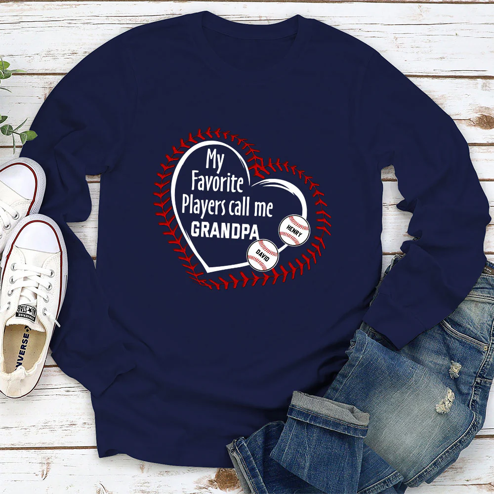 My Favorite Players Call Me Grandpa - Personalized Custom Shirt - Image 4