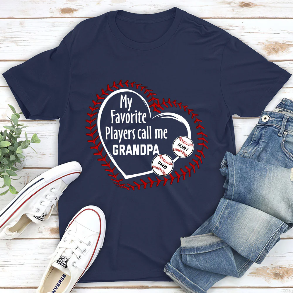 My Favorite Players Call Me Grandpa - Personalized Custom Shirt - Image 5