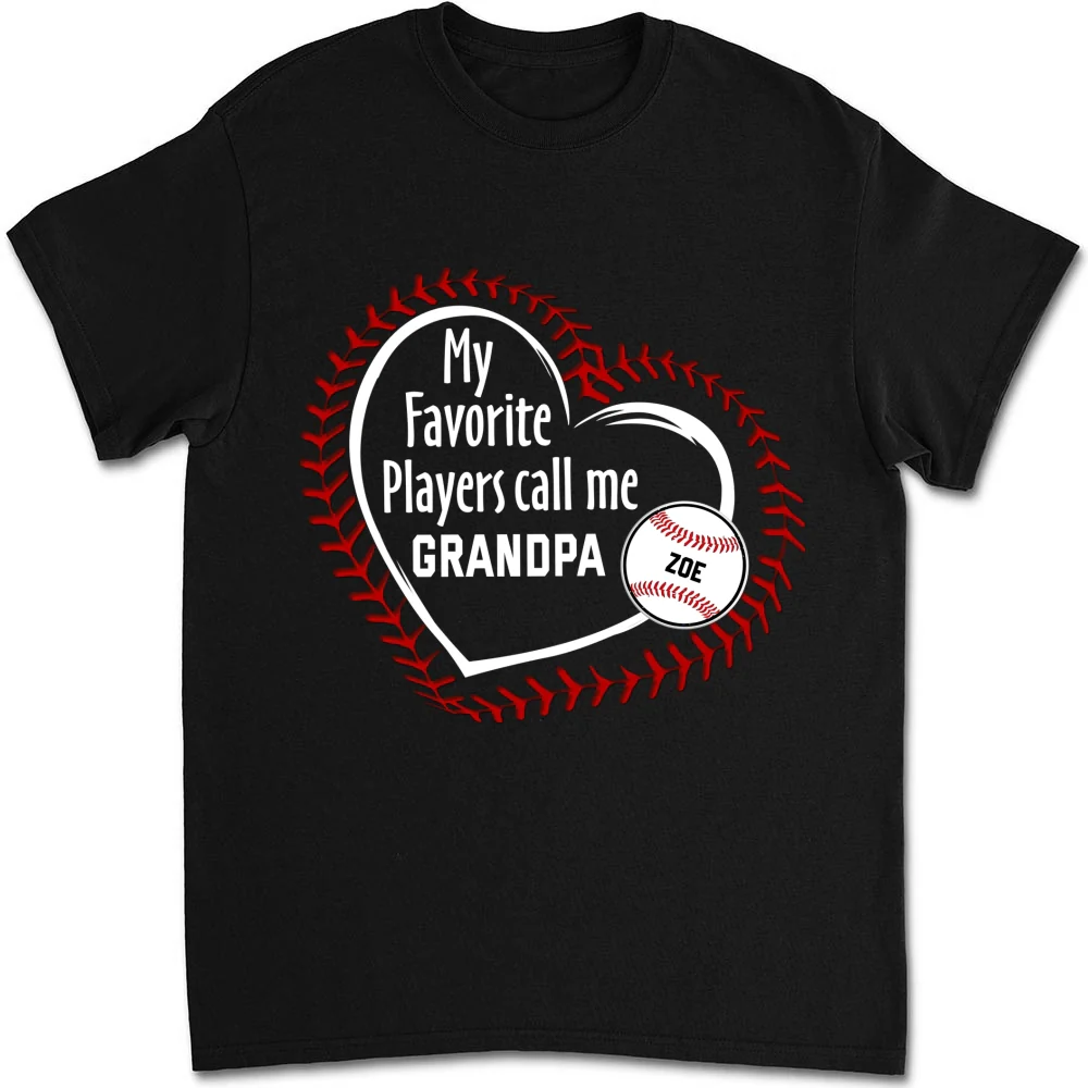 My Favorite Players Call Me Grandpa - Personalized Custom Shirt - Image 6