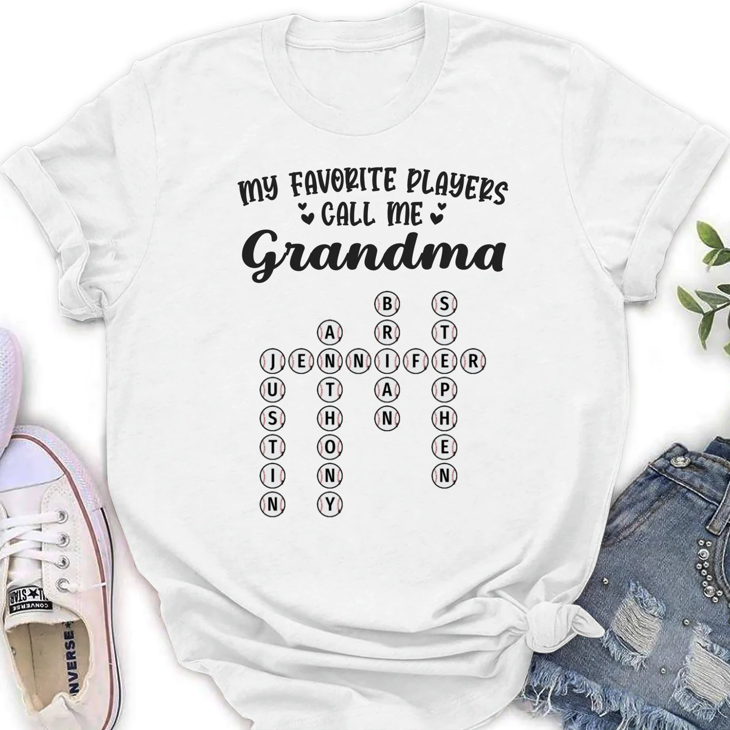 My Favorite Players Call Me Nana Crossword - Personalized Custom Shirt - Image 16