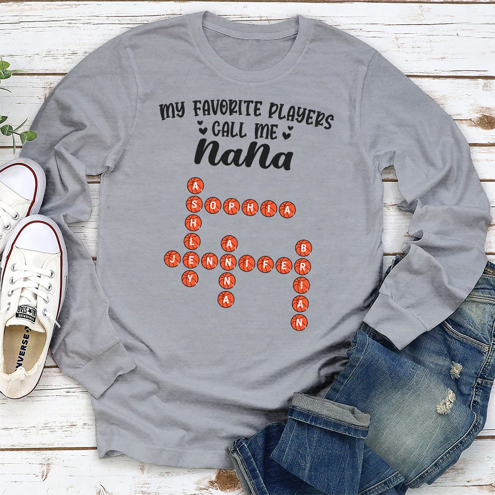 My Favorite Players Call Me Nana Crossword - Personalized Custom Shirt - Image 3