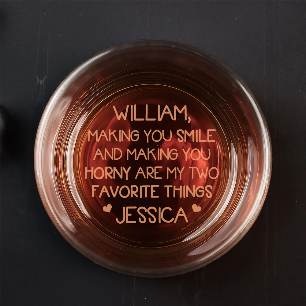 My Favorite Things - Personalized Custom Engraved Whiskey Glass - Image 2