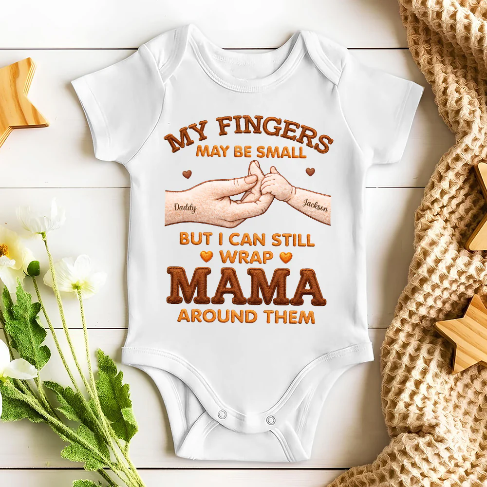 My Fingers Are Small - Personalized Custom Baby Onesie - Image 3