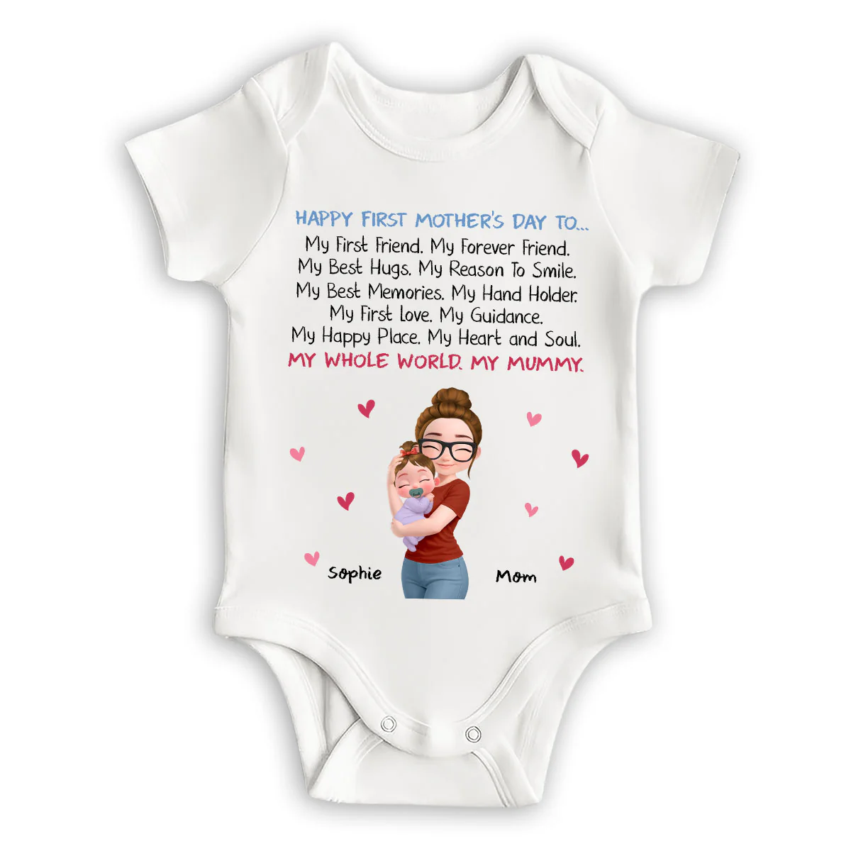 My First Friend My Whole World - Personalized Custom Baby Onesie