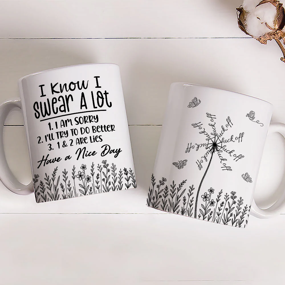 My Flowers Whisper Rude Truths - Personalized Custom Coffee Mug - Image 4