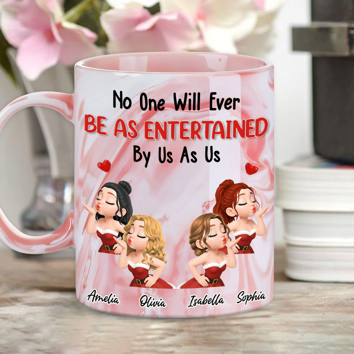 My Forever Goober - Personalized Custom Pink Marble Mug - Image 4