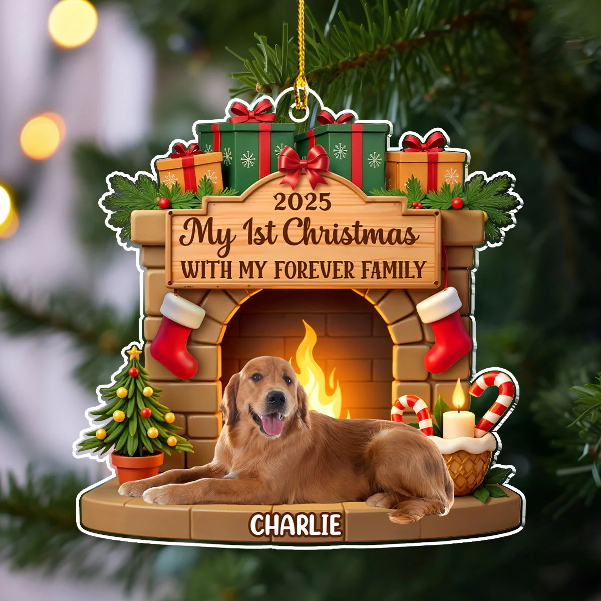 My Forever Home Photo - Personalized Custom Acrylic Ornament - Image 2
