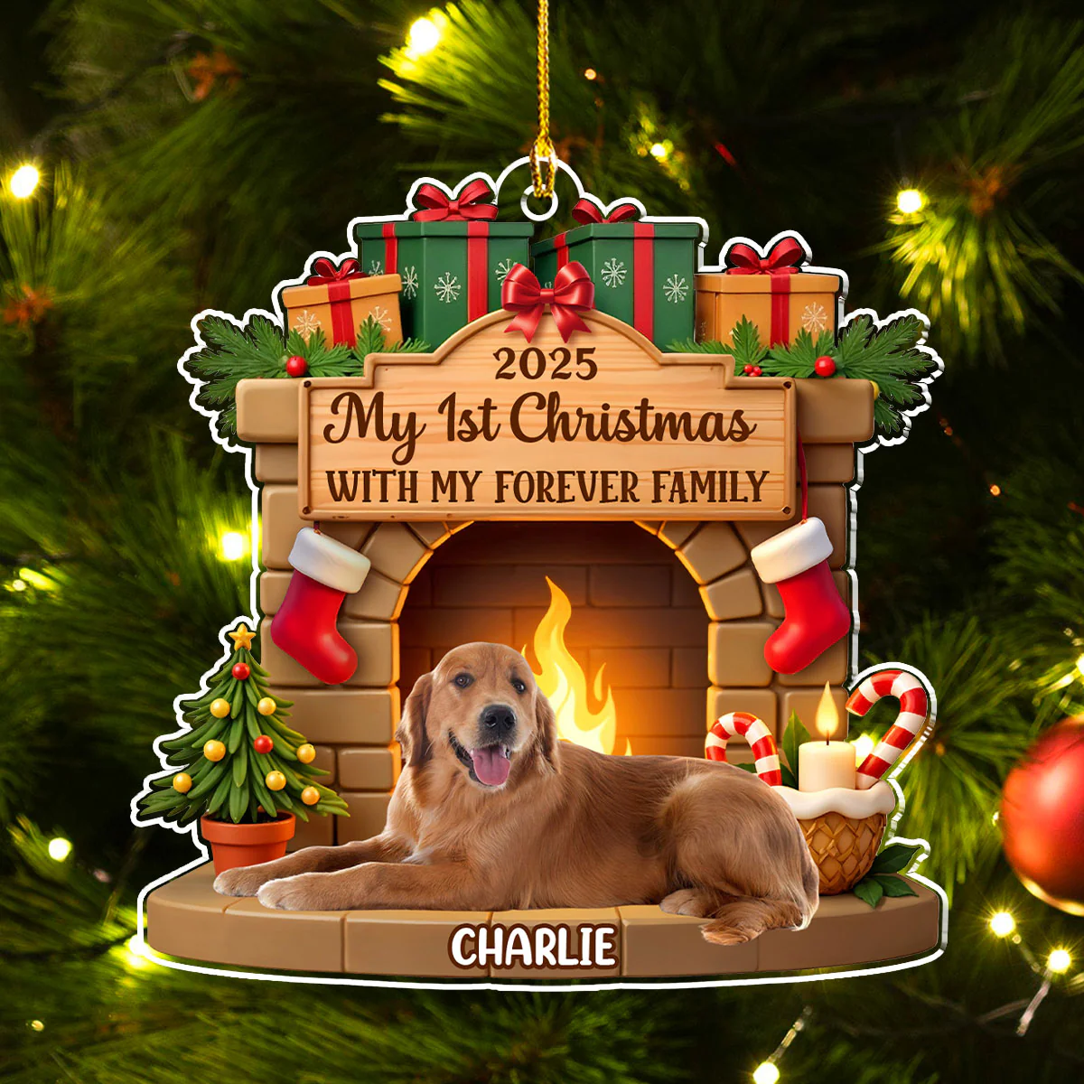 My Forever Home Photo - Personalized Custom Acrylic Ornament - Image 4