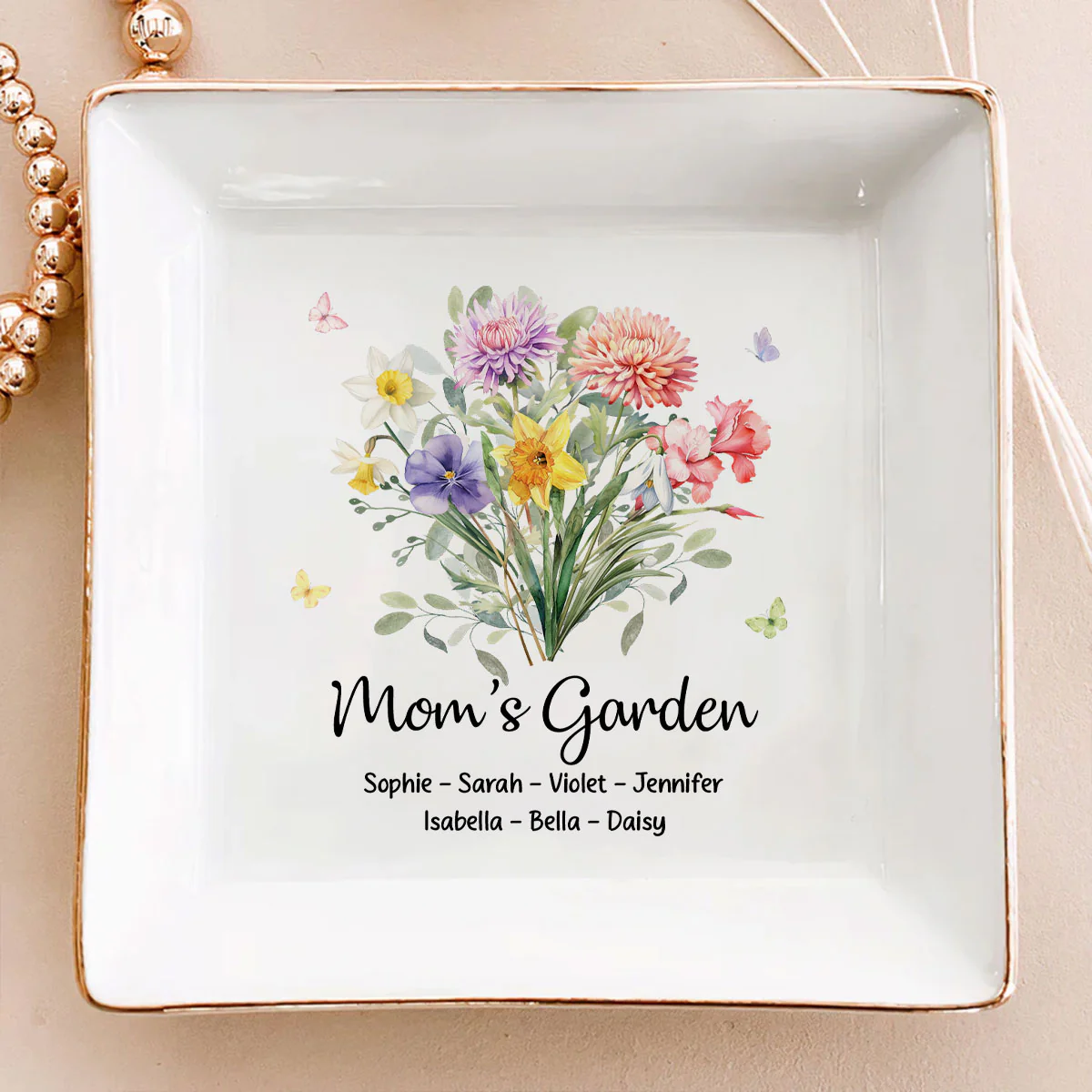 My Garden - Personalized Custom Jewelry Dish
