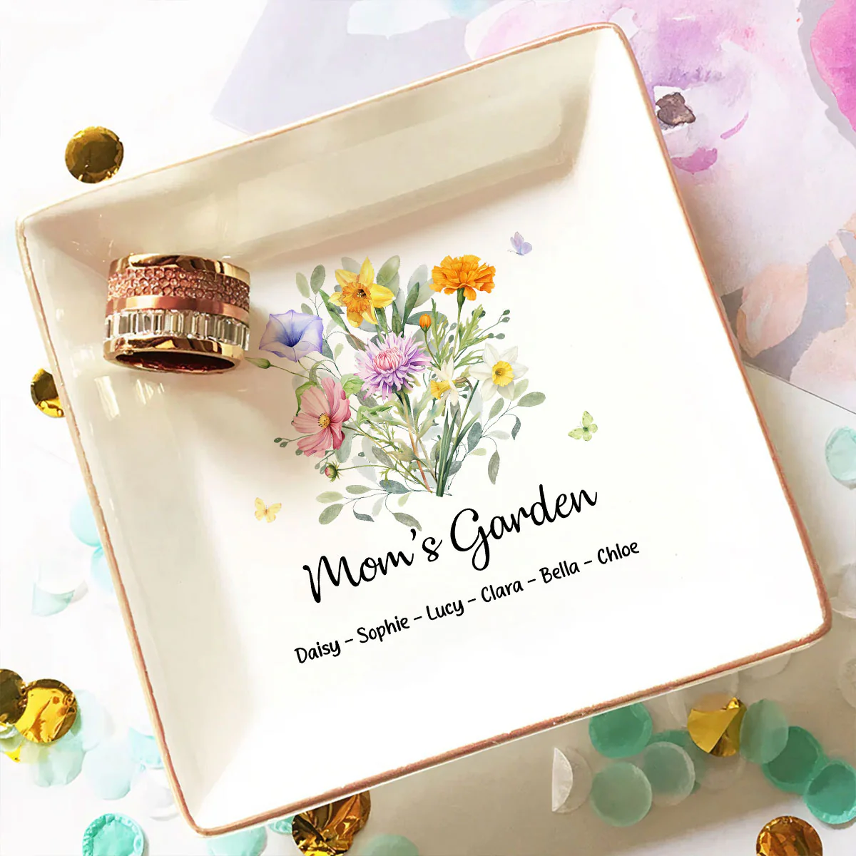 My Garden - Personalized Custom Jewelry Dish - Image 2