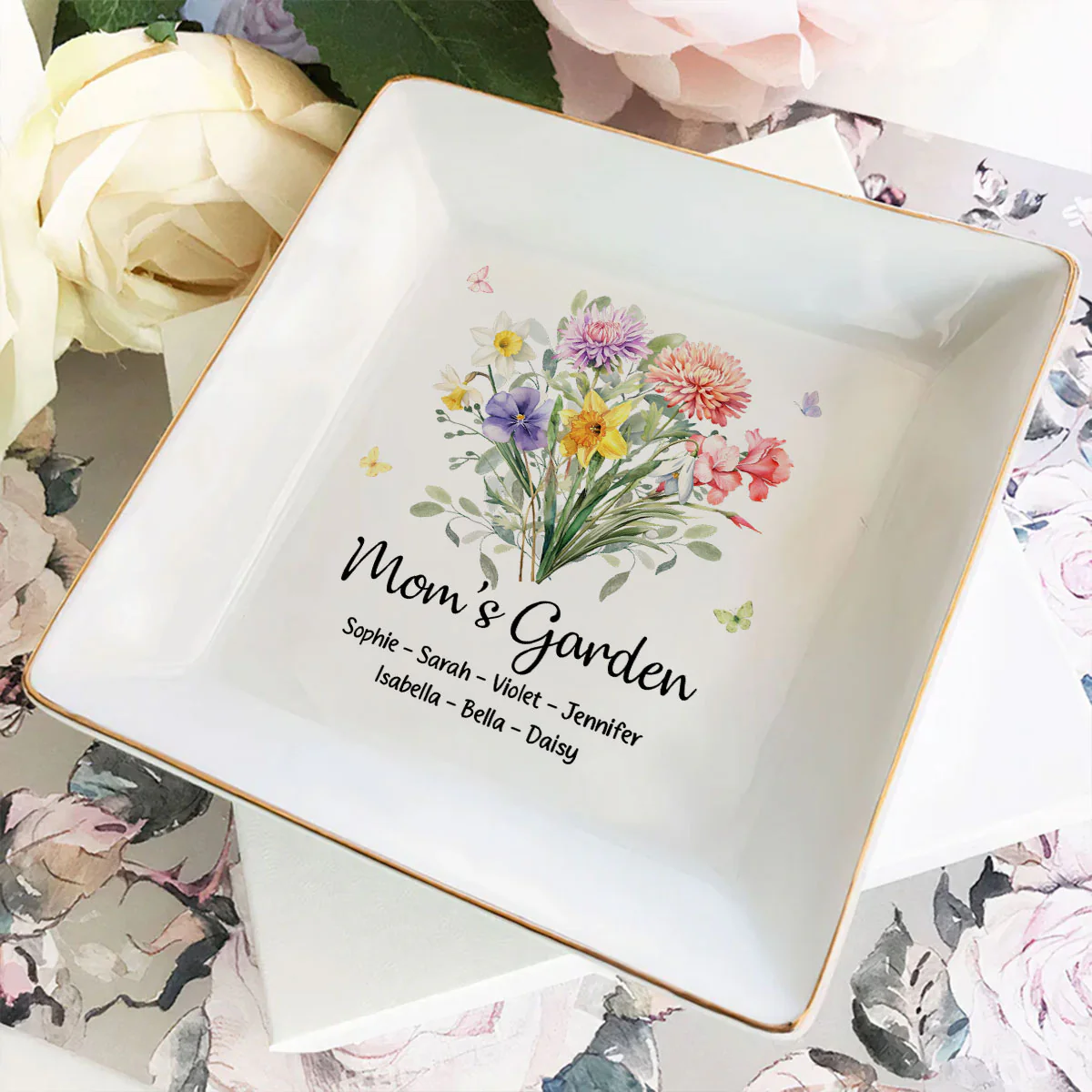 My Garden - Personalized Custom Jewelry Dish - Image 3