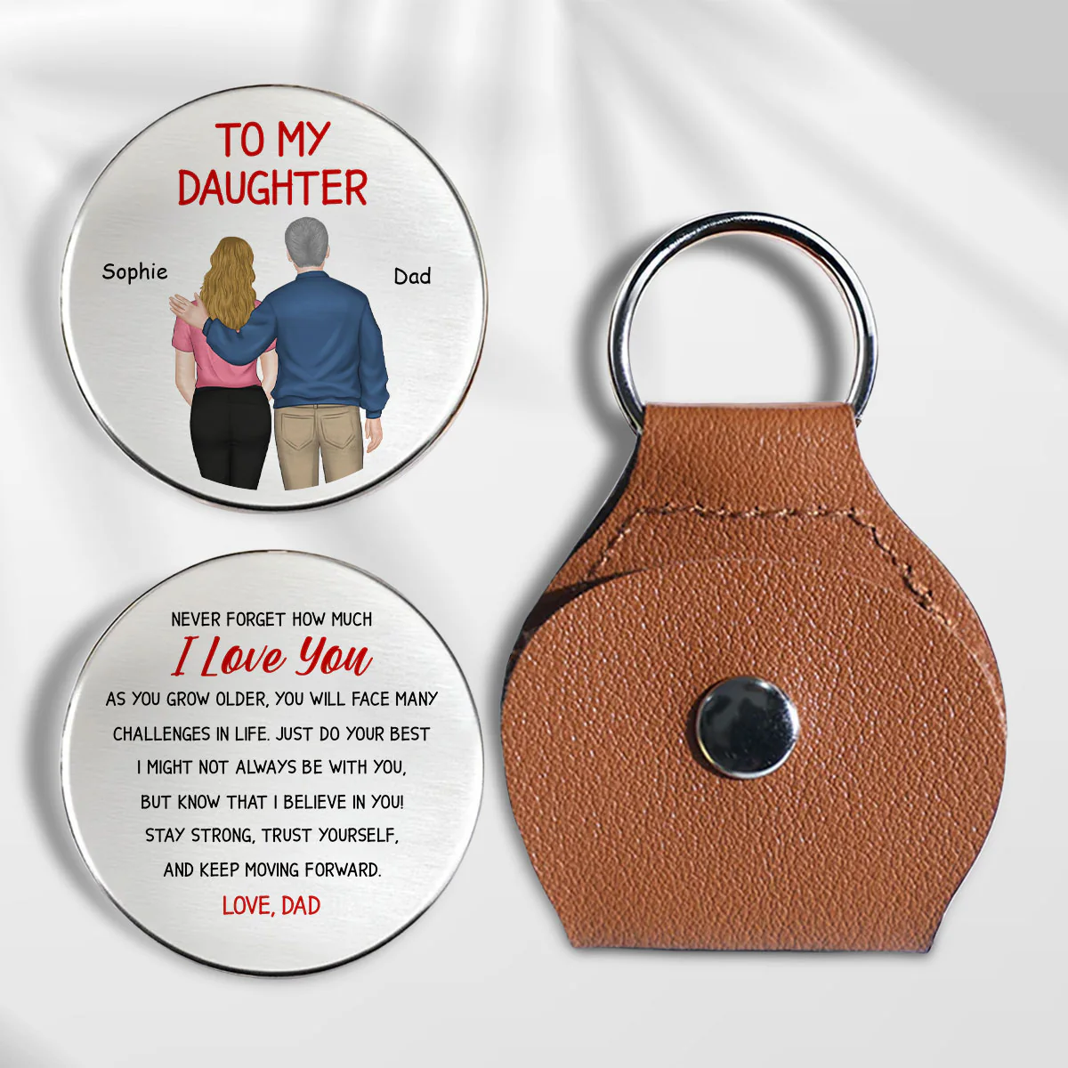 My Girl My Daughter - Personalized Custom Pocket Hug