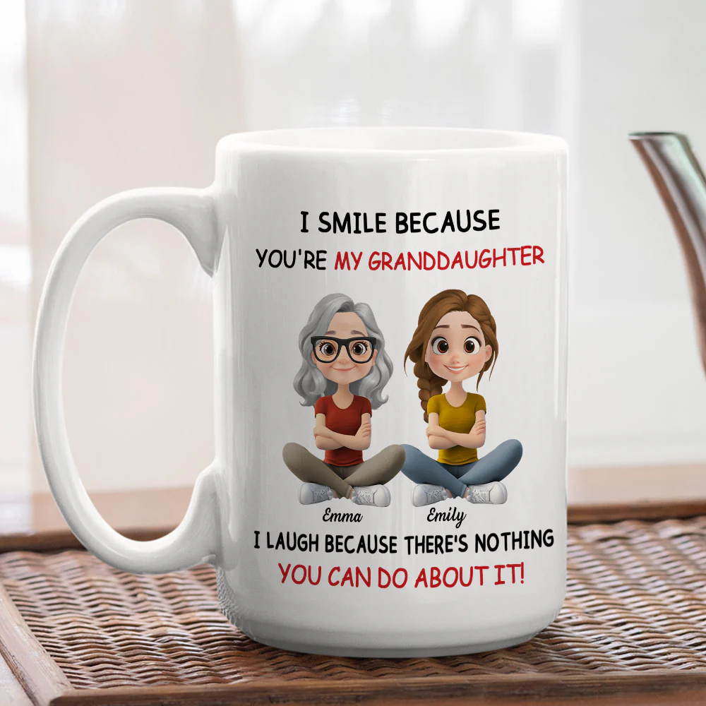 My Granddaughter - Personalized Custom Coffee Mug - Image 5