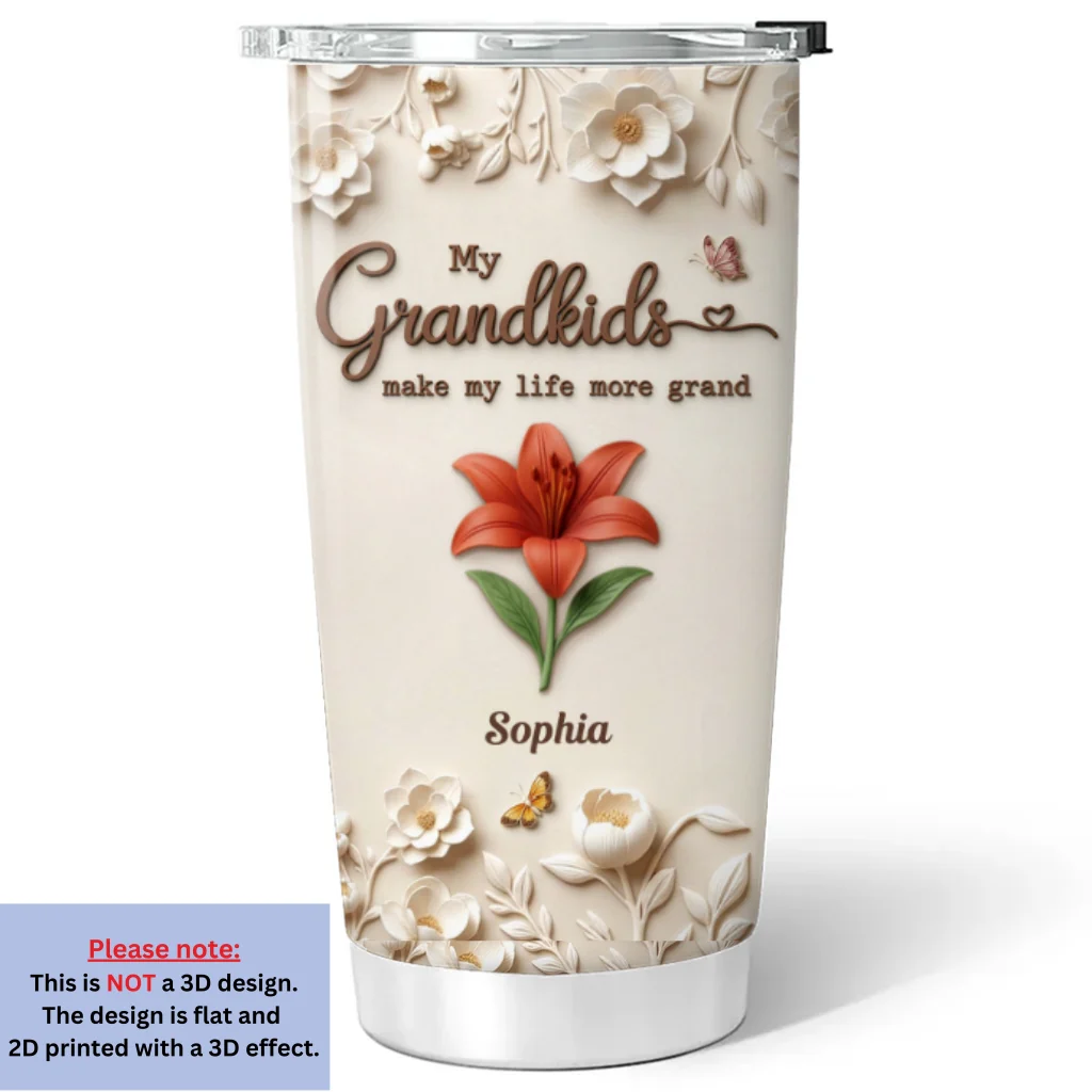 My Grandkid Make My Life - Personalized Custom Tumbler - Image 5