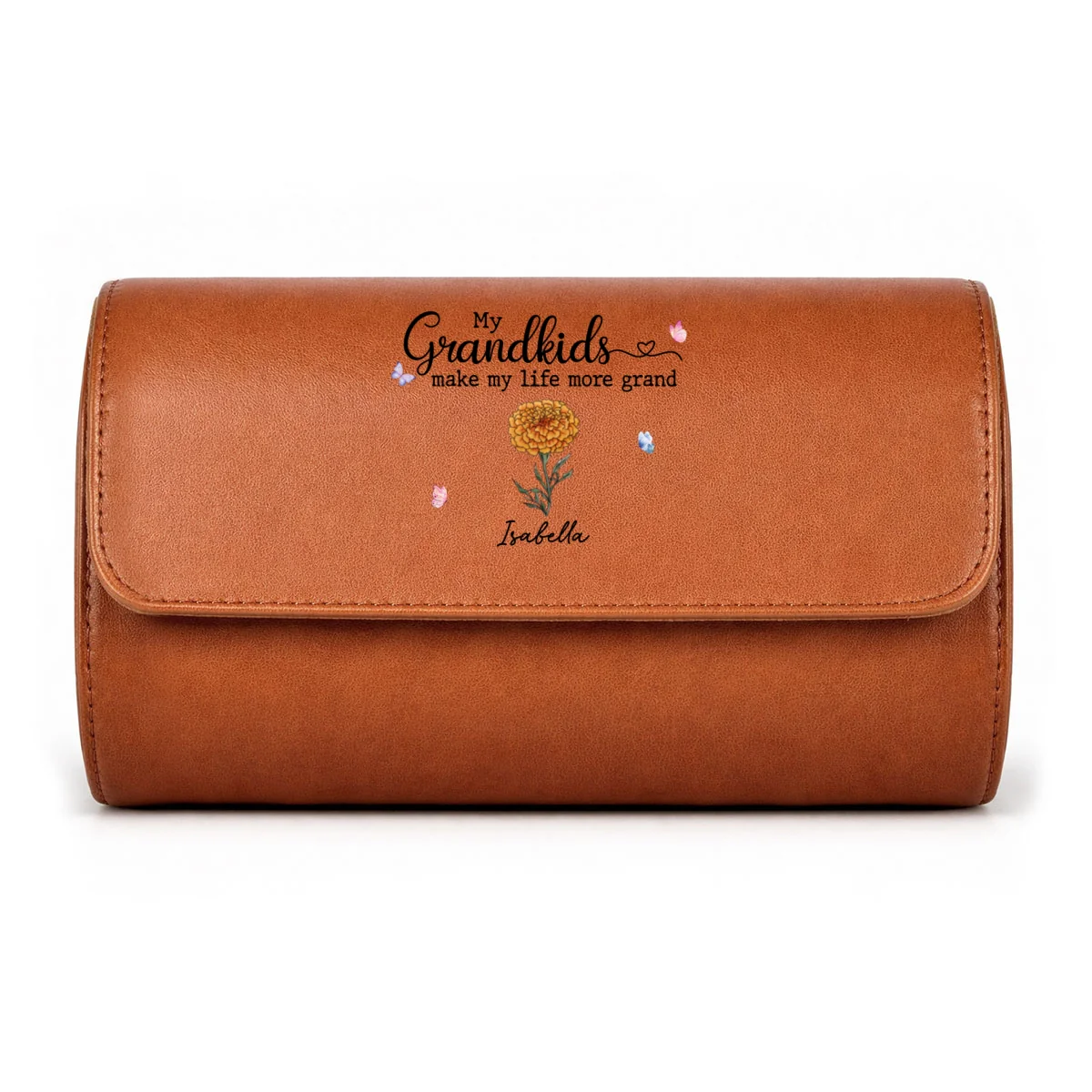 My Grandkids Make My Life More Grand - Personalized Custom Leather Watch Case - Image 10
