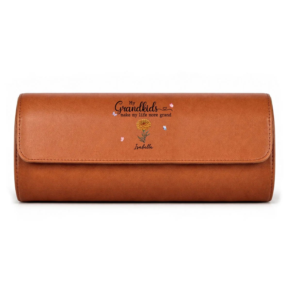 My Grandkids Make My Life More Grand - Personalized Custom Leather Watch Case - Image 12