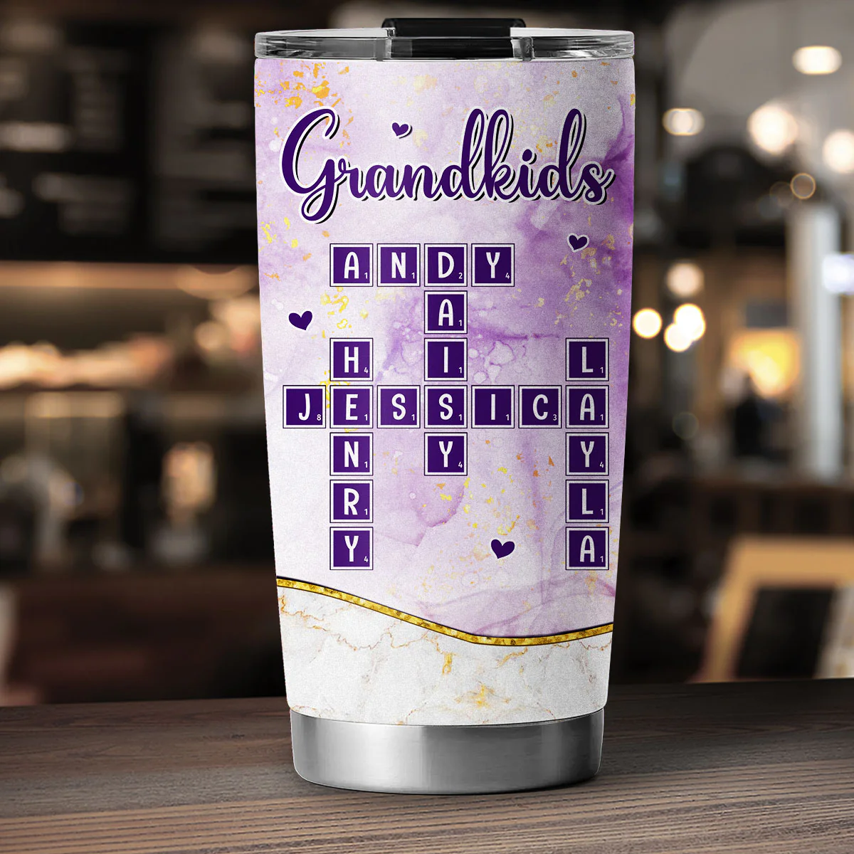 My Grandkids Name Crossword - Personalized Custom Tumbler - Image 3