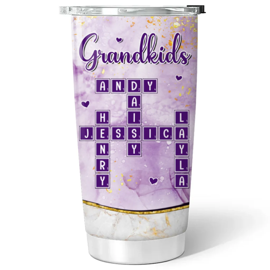 My Grandkids Name Crossword - Personalized Custom Tumbler - Image 5