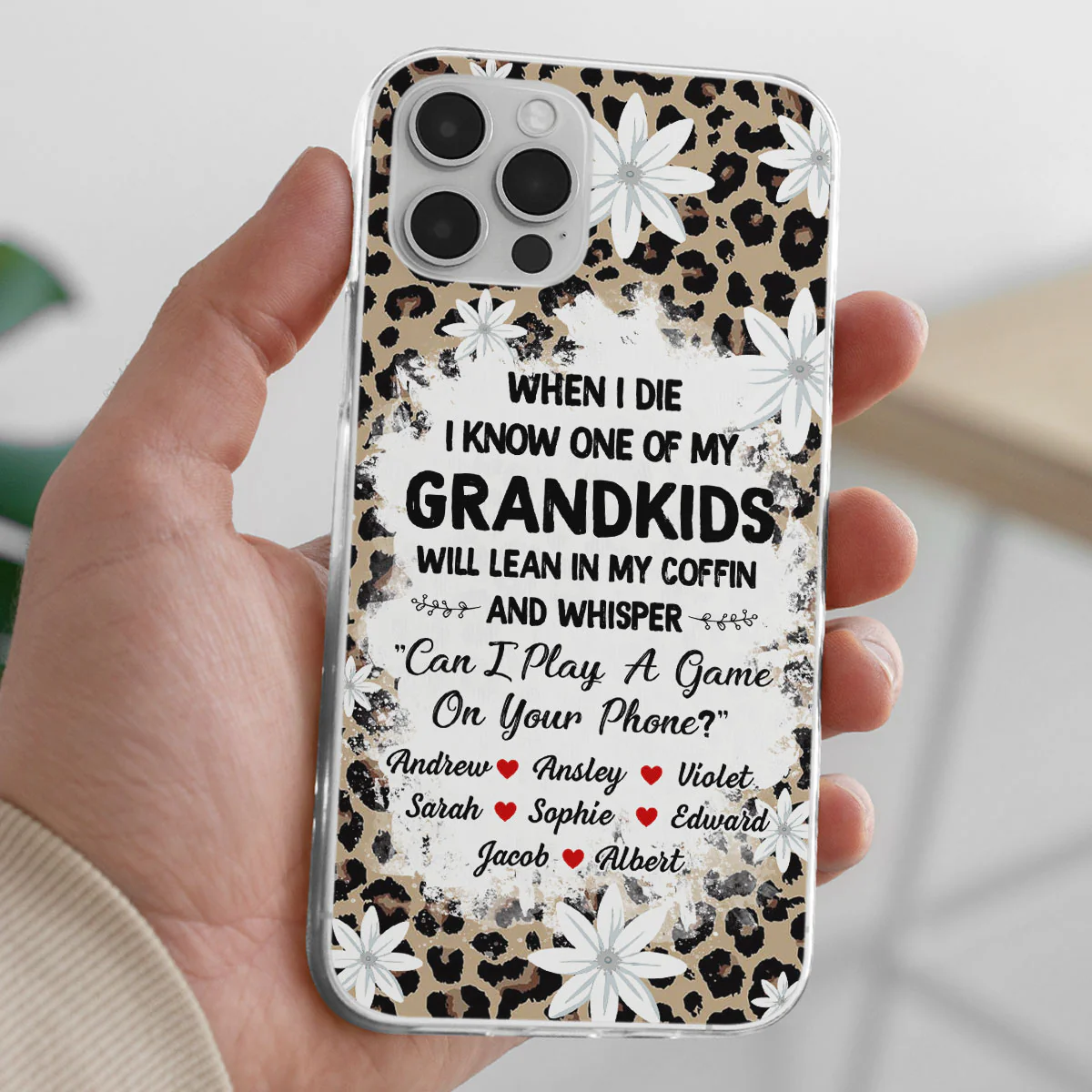 My Grandkids Will Whisper - Personalized Custom Phone Case - Image 4