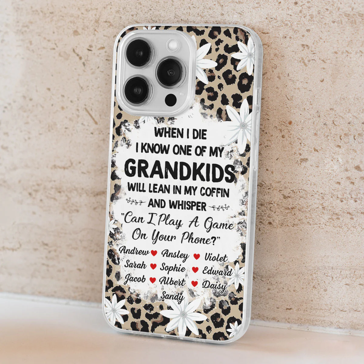 My Grandkids Will Whisper - Personalized Custom Phone Case - Image 5