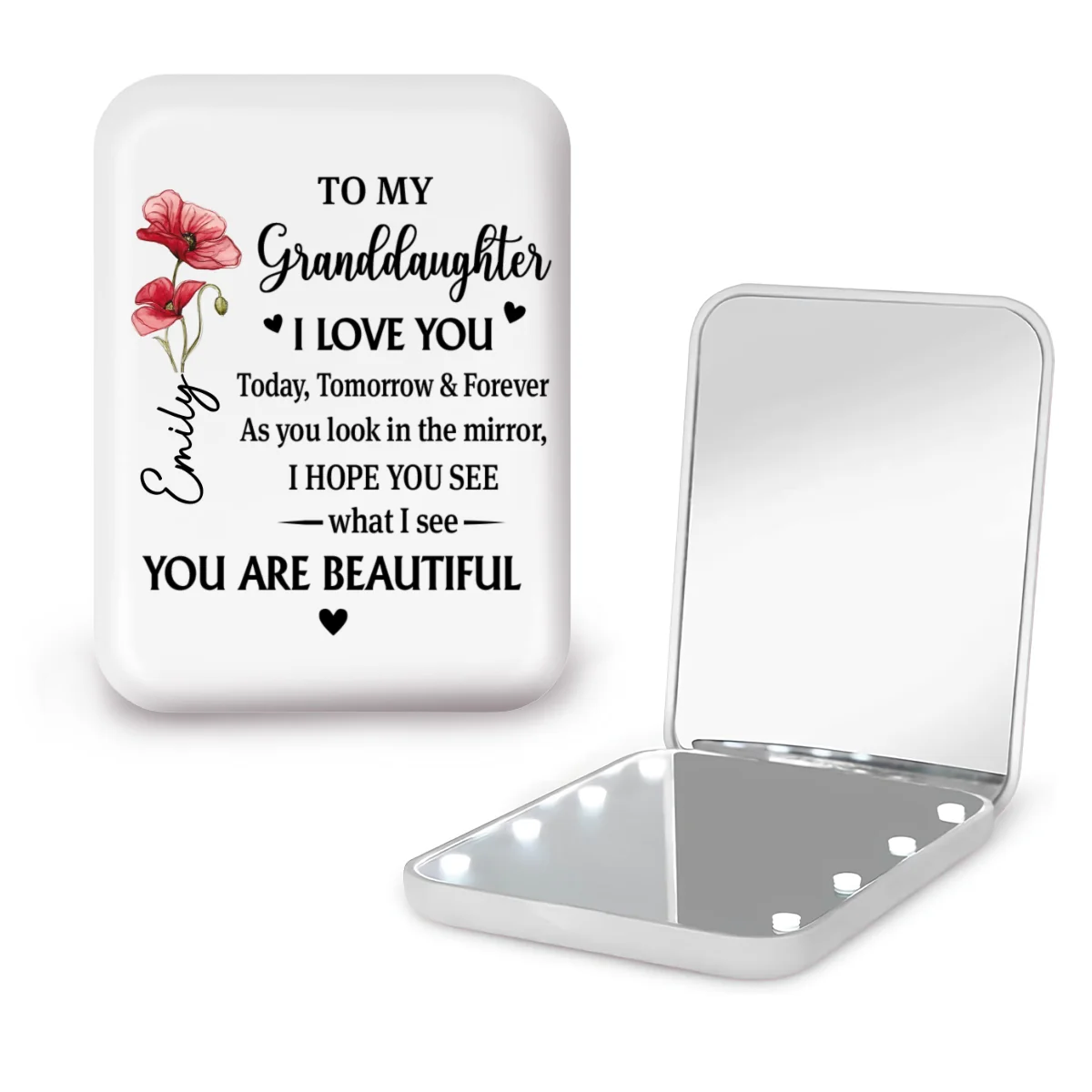 My Greatest Blessing Grandchild - Personalized Custom LED Pocket Mirror - Image 8