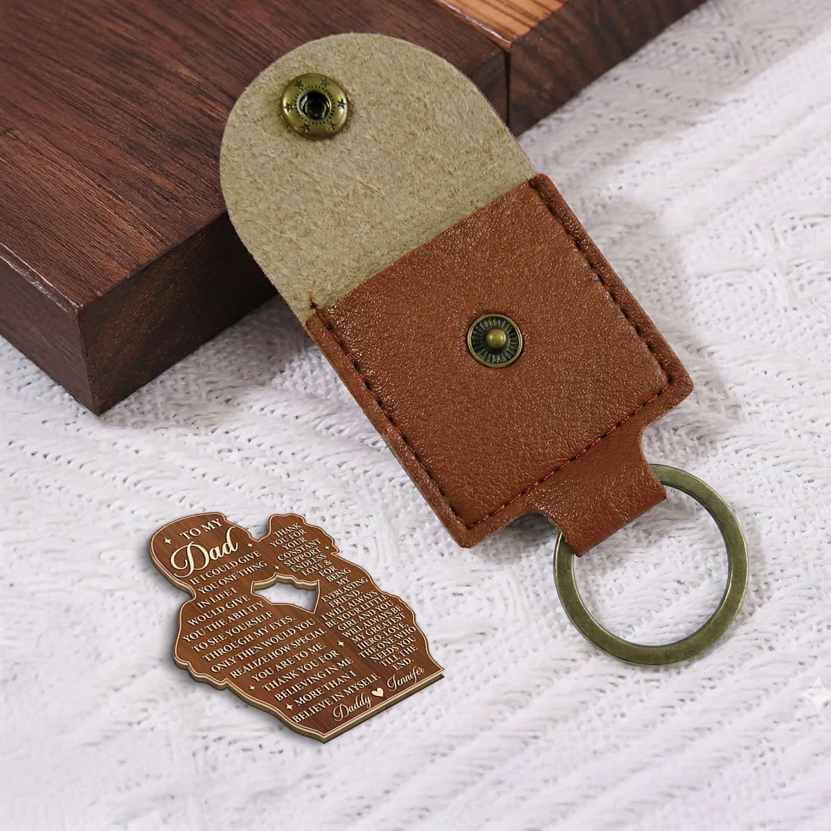 My Greatest Hero - Personalized Custom Wooden Pocket Hug - Image 2